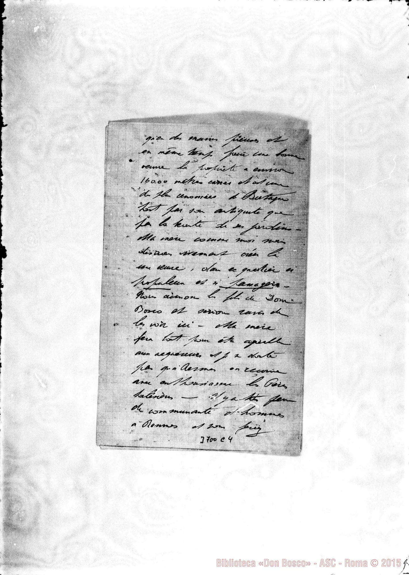 Fotogramma C 4 — Cador Charles, abbé Chateau du Uzage, 5-09-97 Autogr. Rua