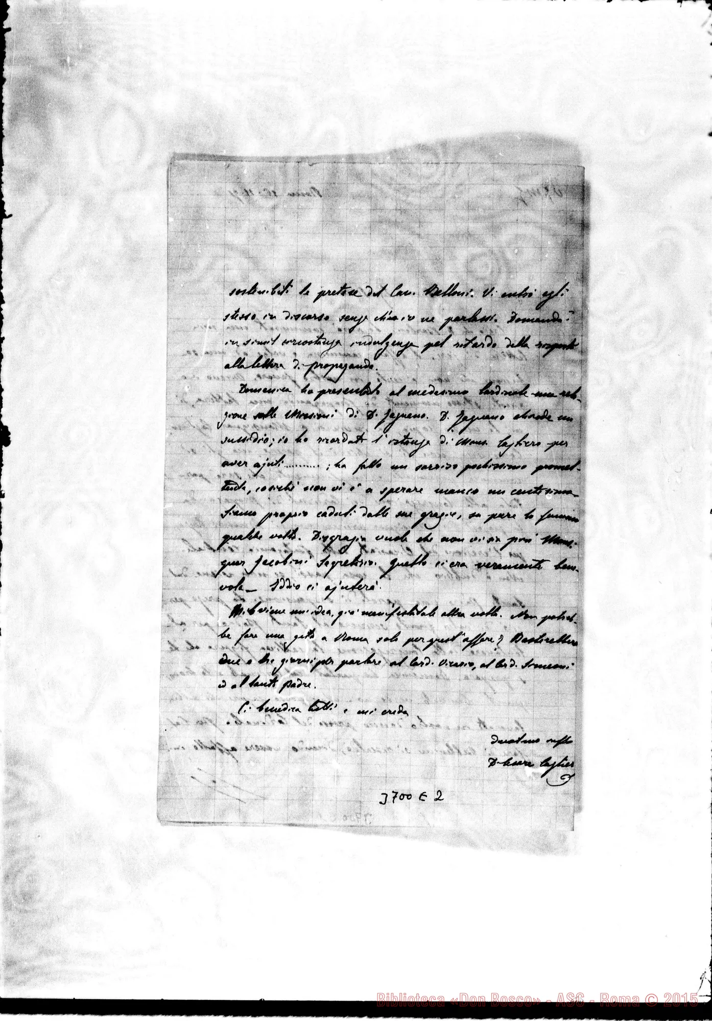 Fotogramma E 2 — Cagliero Cesare, SDB Roma, 16-11-1891