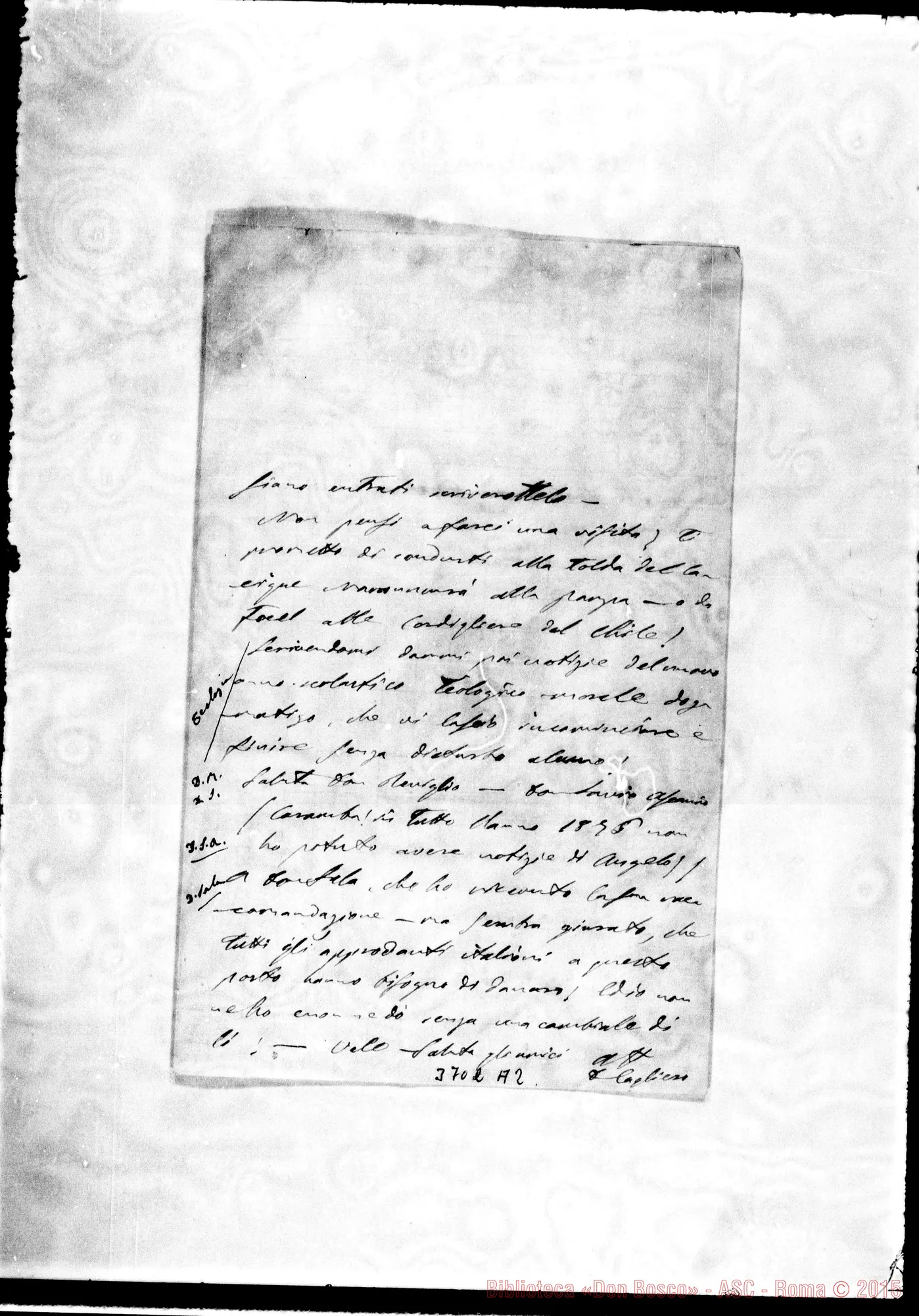 Fotogramma A 2 — « « Buenos A., 19-04-1877 Autogr. Rua