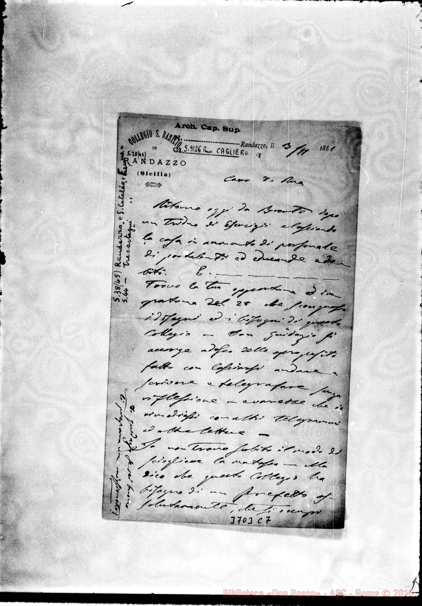 Fotogramma C 7 — « - Randazzo, 3-11-1881