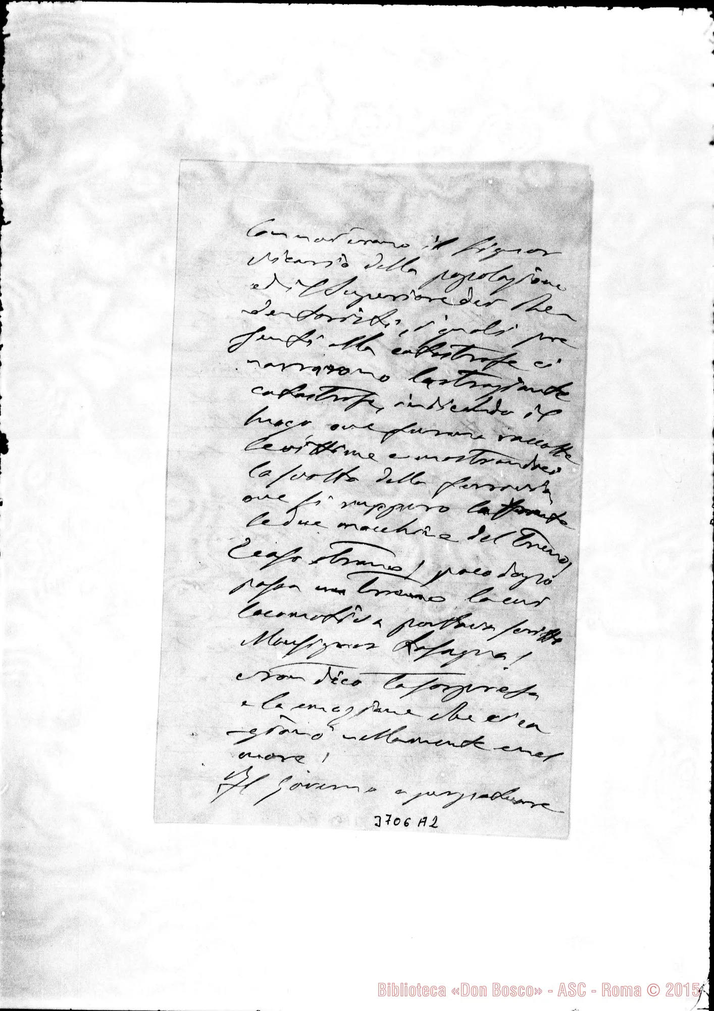 Fotogramma A 2 — « « Montevideo, 3-11-1896 Autogr. Rua