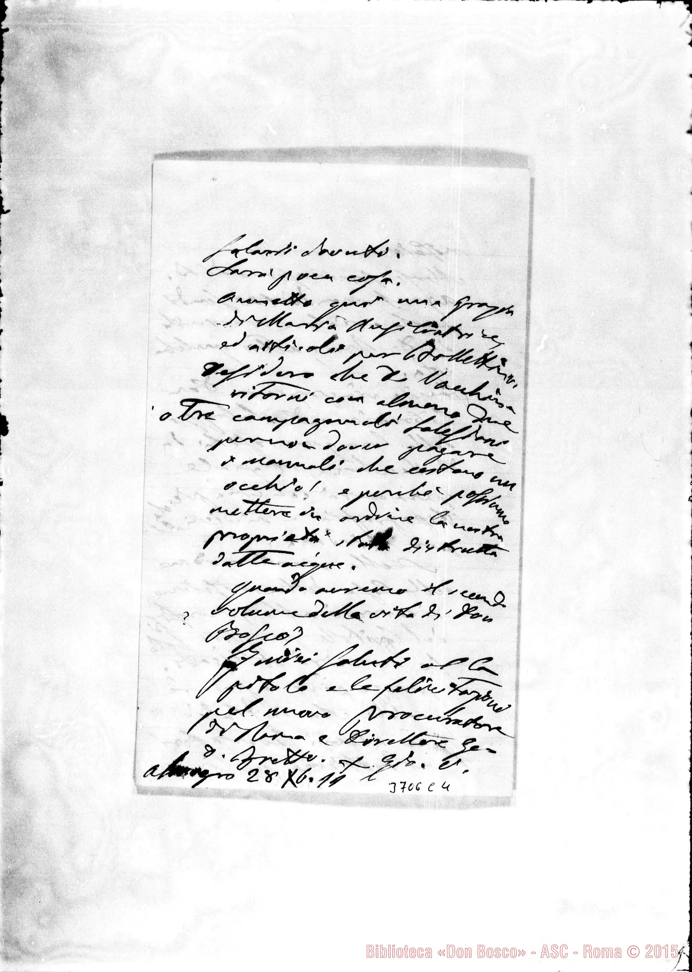 Fotogramma C 4 — « « Almagro, 28-12-1899 Autogr. Rua