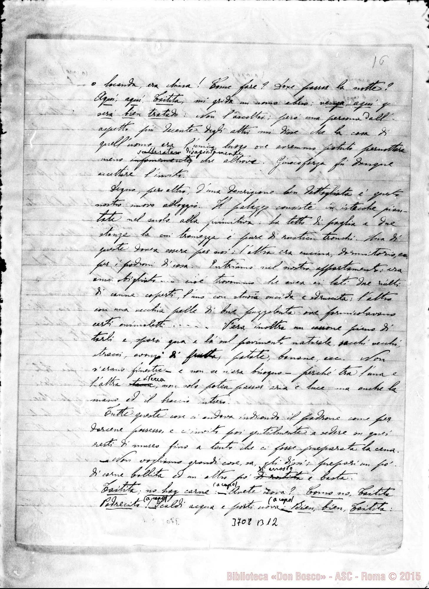 Fotogramma B 12 — « « Quito, 20-02-1888 Aggiunte ms. Lemoyne