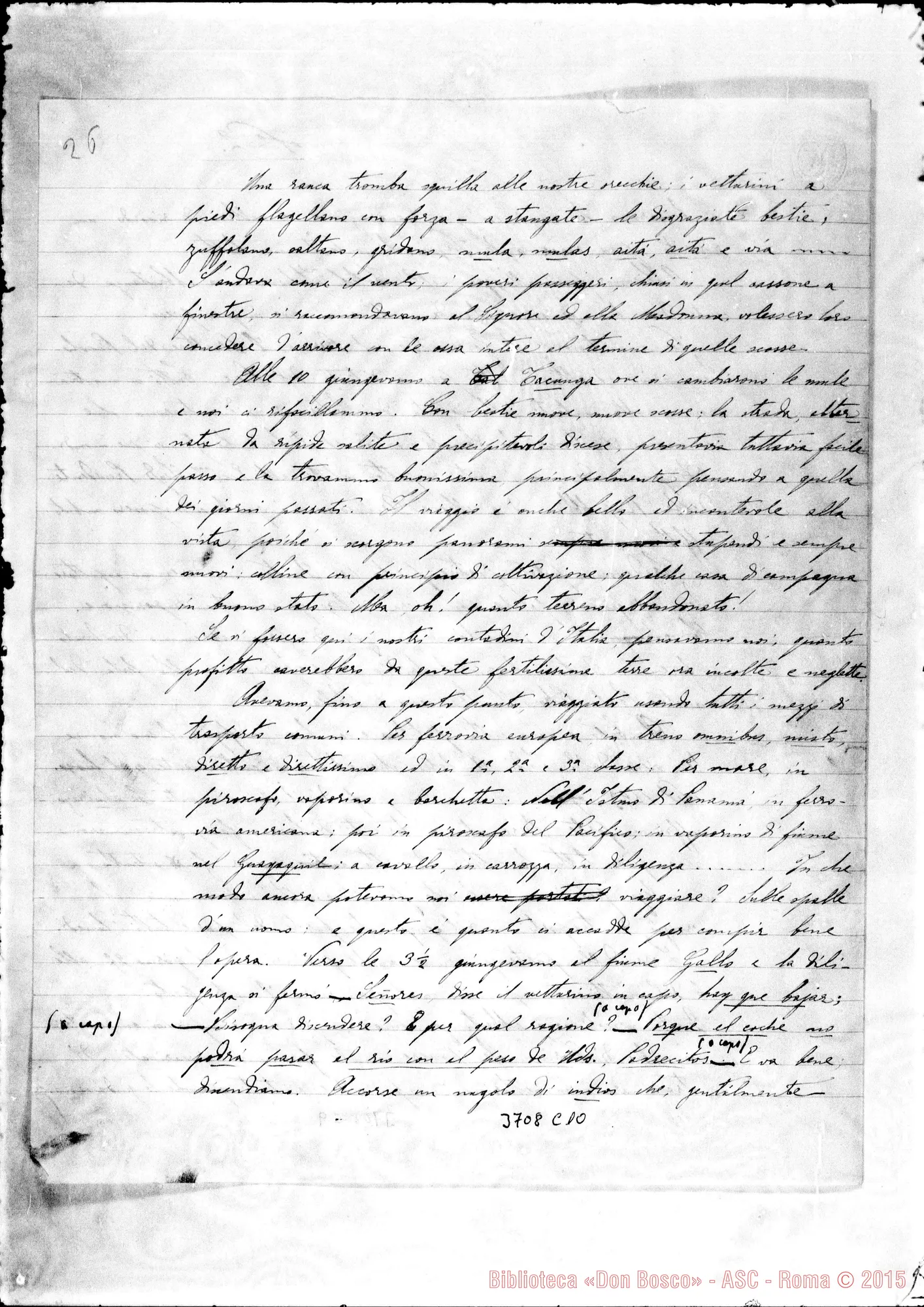 Fotogramma C 10 — « « Quito, 20-02-1888 Aggiunte ms. Lemoyne
