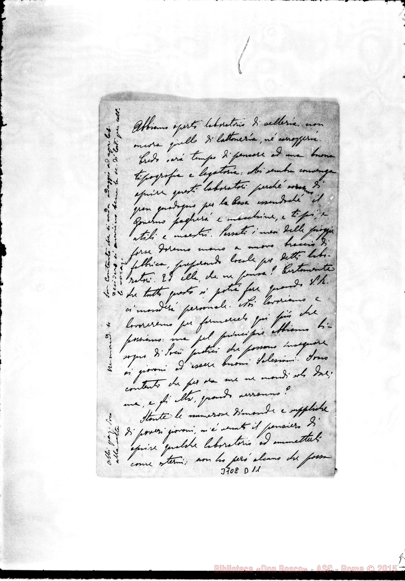 Fotogramma D 11 — « « Quito, 5-10-1889 Autogr. Rua