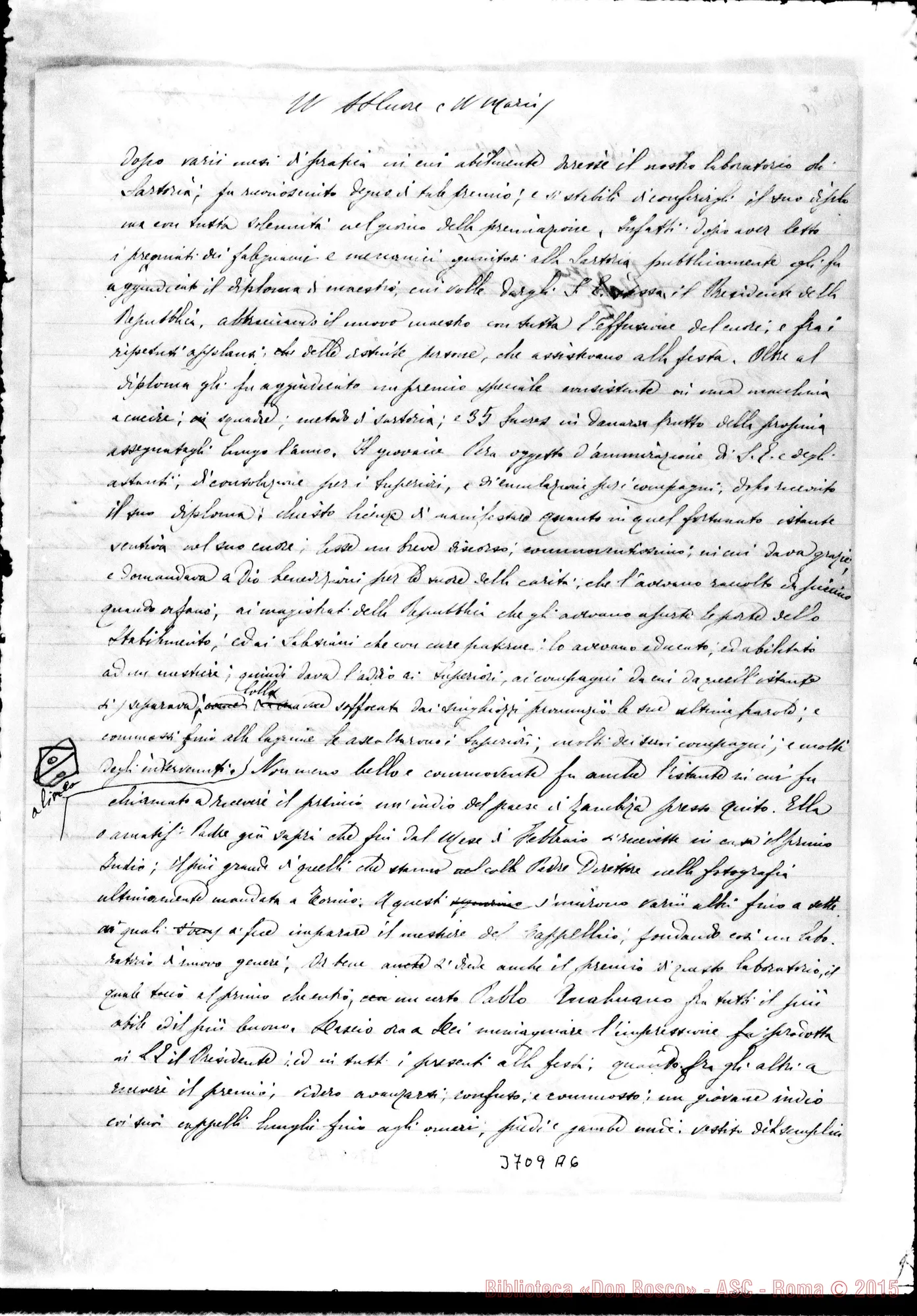 Fotogramma A 6 — « « Quito, 20-08-1892 Autogr. Rua. In altra di Rocca Guido ch.