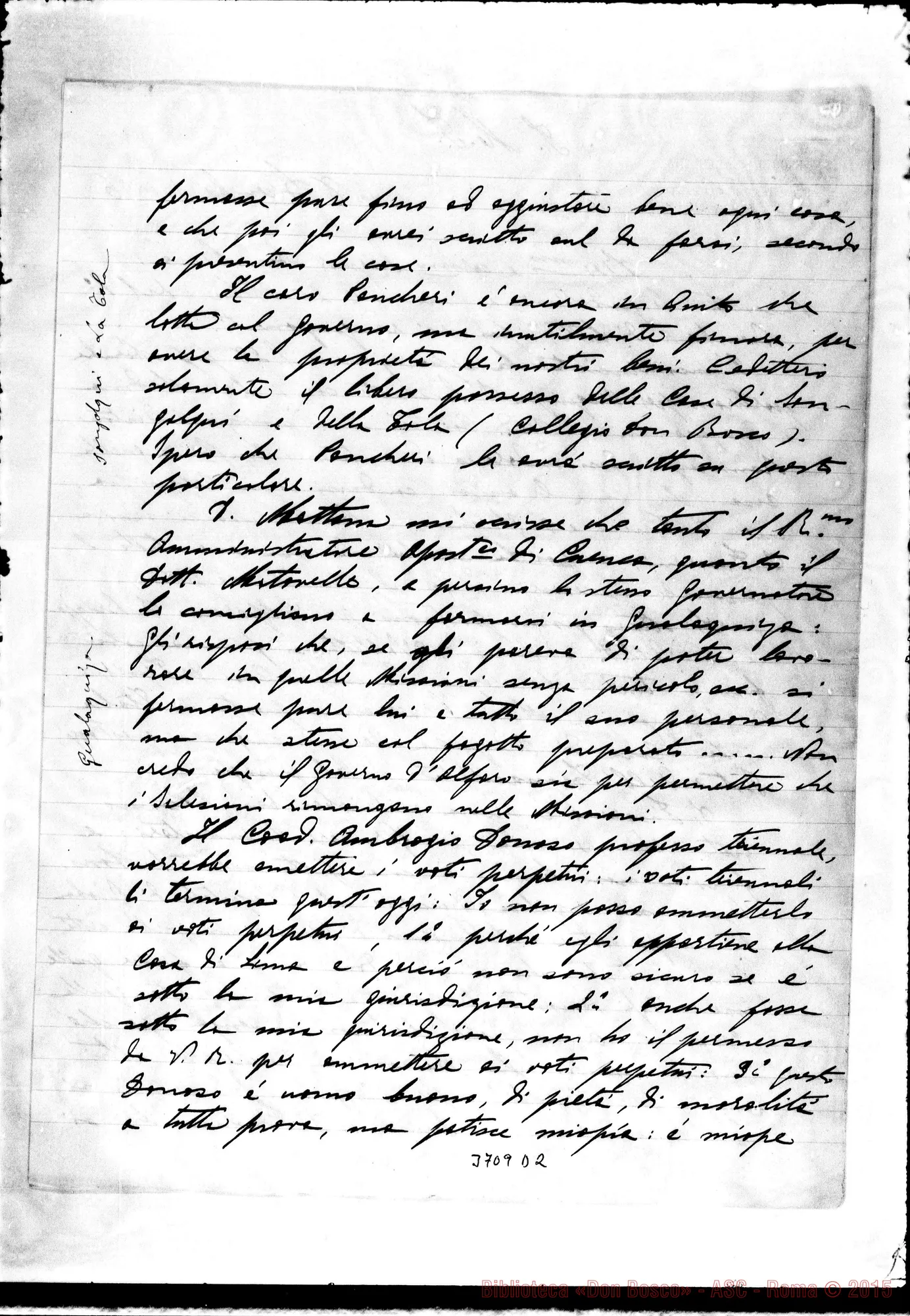Fotogramma D 2 — « « Lima, 8-12-1896 Autogr. Rua
