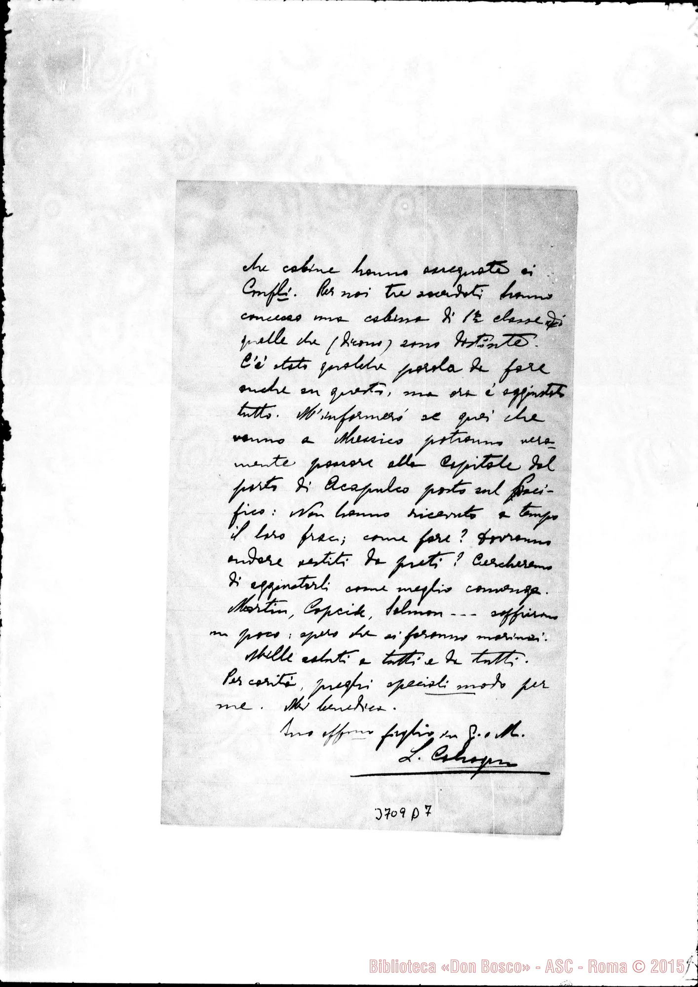 Fotogramma D 7 — « « Sud America, 15-11-1897