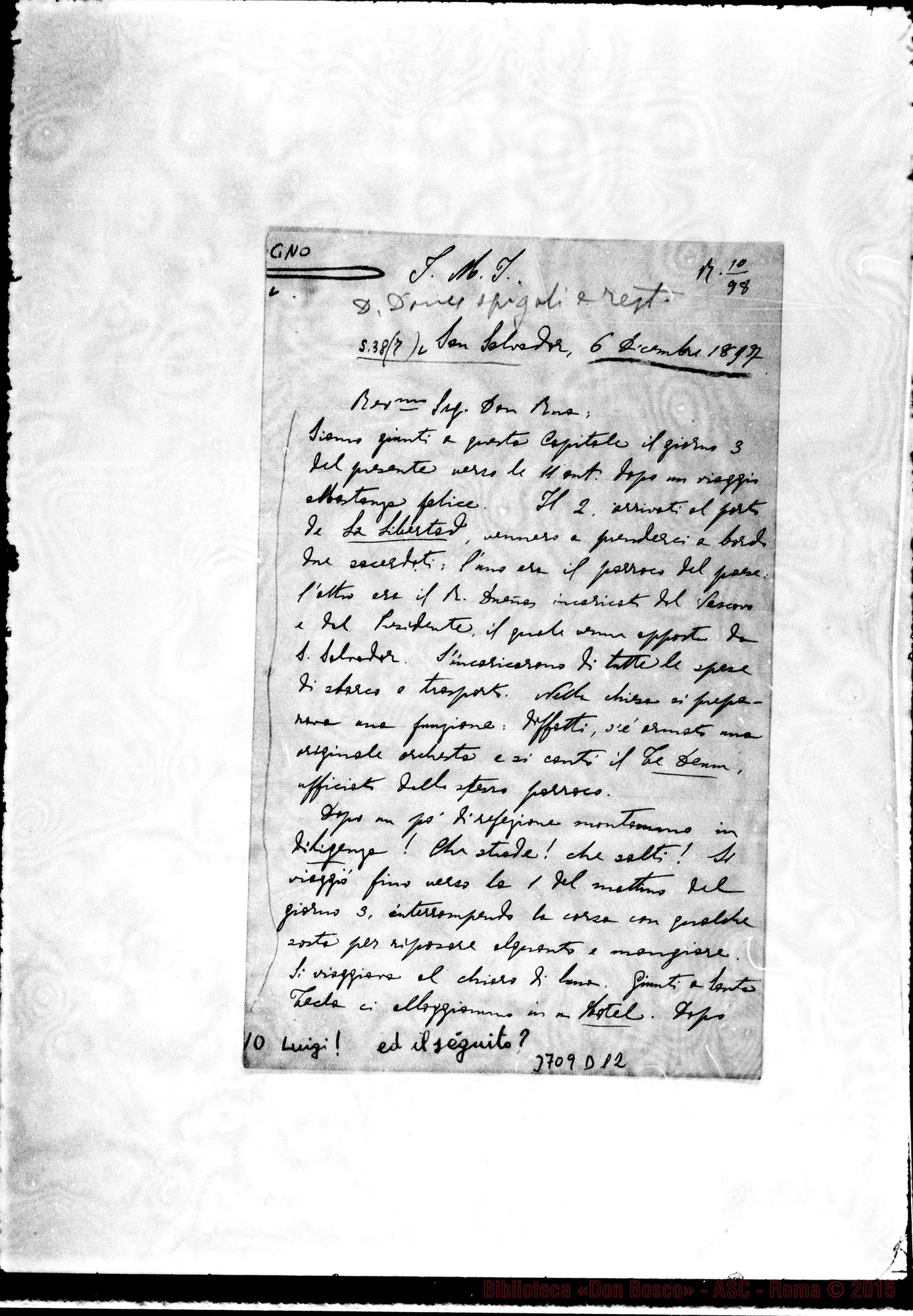 Fotogramma D 12 — « « S. Salvador, 6-12-1897 Autogr. Rua Incompleta