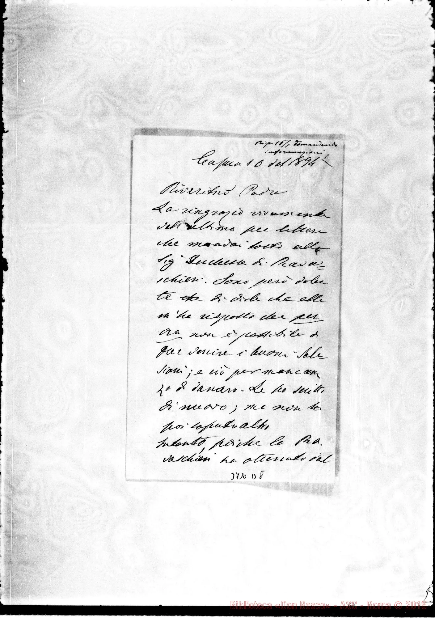 Fotogramma D 8 — « « Capua, 10-01-1894