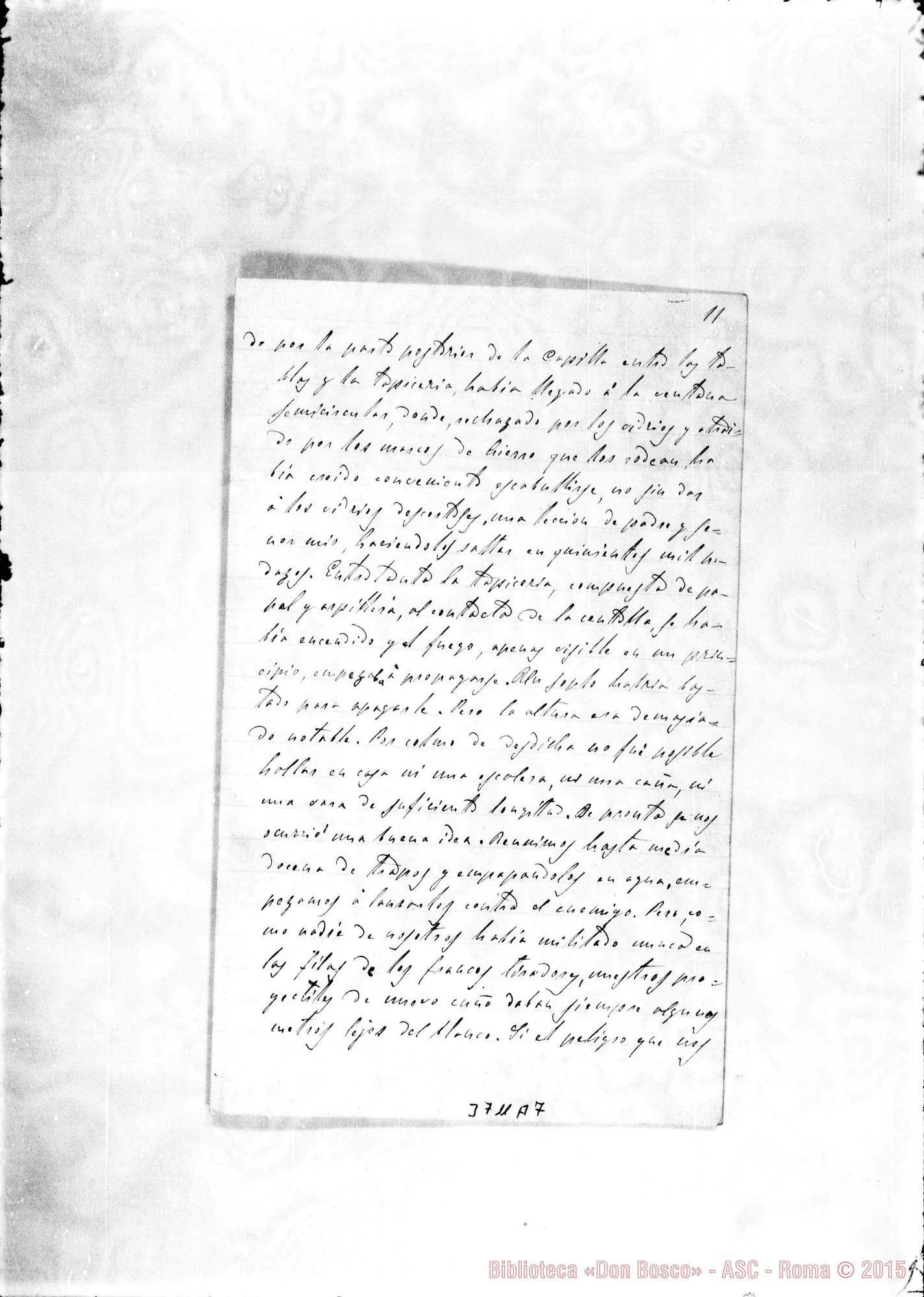 Fotogramma A 7 — Caprioglio Felice, SDB La Piata, 31-12-1888 Autogr. Rua