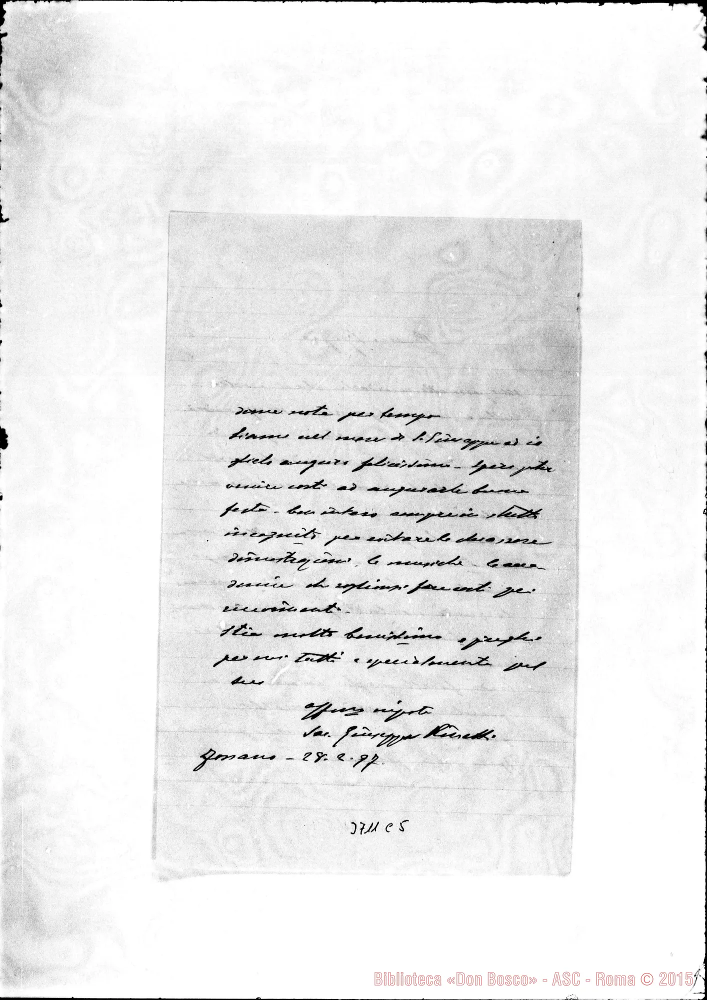 Fotogramma C 5 — Caprioglio Vittore Casa, 30-01-1897 Autogr. Rua. All. lett. di D. Rinetti