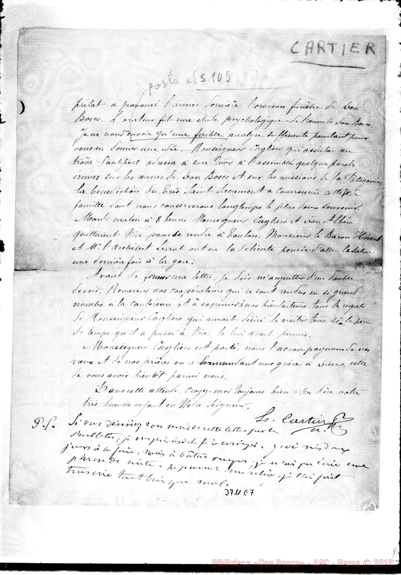 Fotogramma E 7 — « « Nice, 21-01-1889 Autogr. Rua