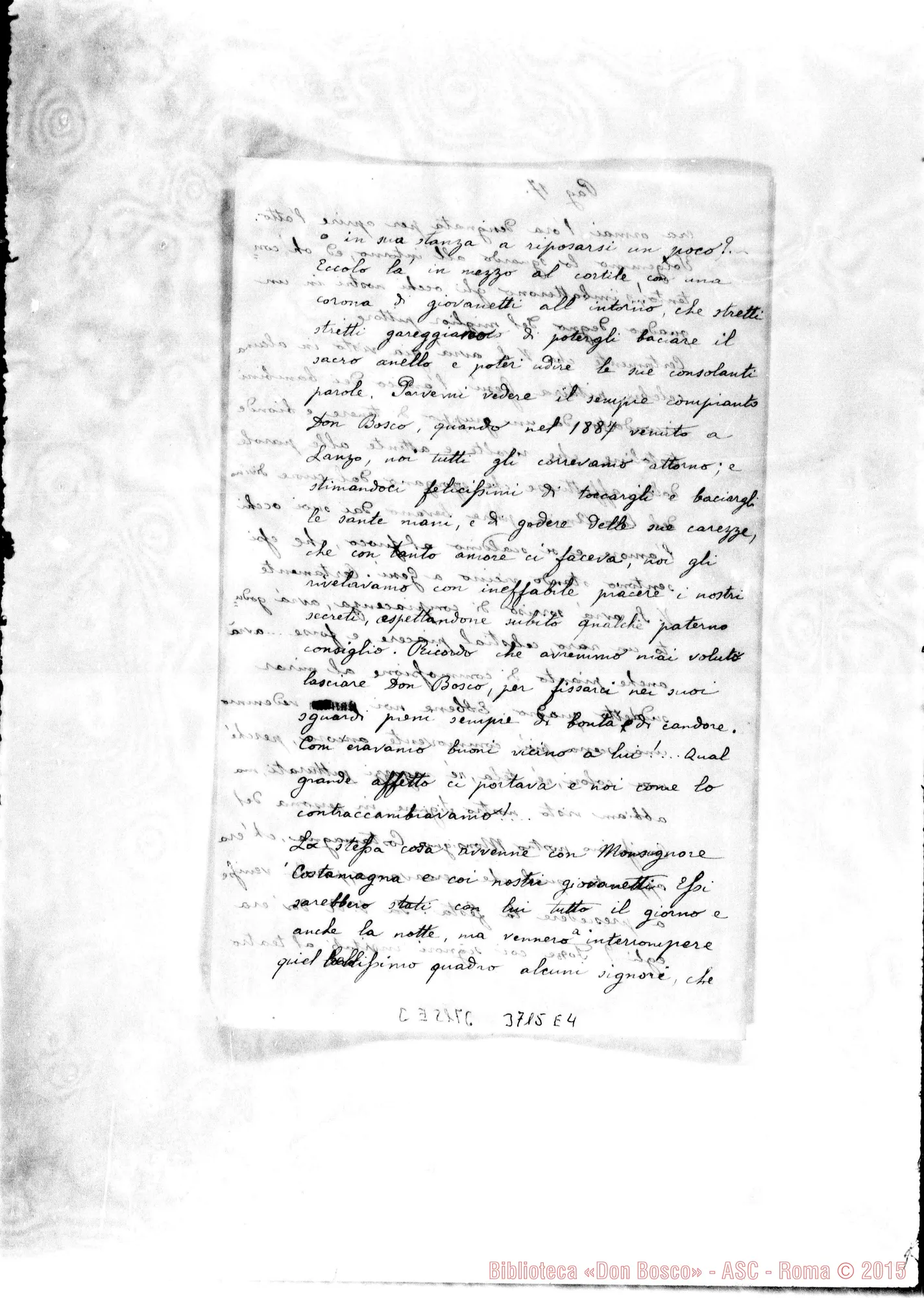 Fotogramma E 4 — « « « Santiago, 10-05-1897 Autogr. Rua in busta