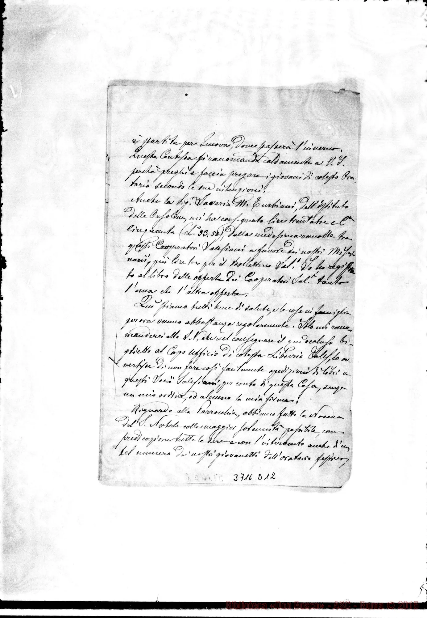 Fotogramma D 12 — « « Parma, 26-12-1888 Autogr. Rua
