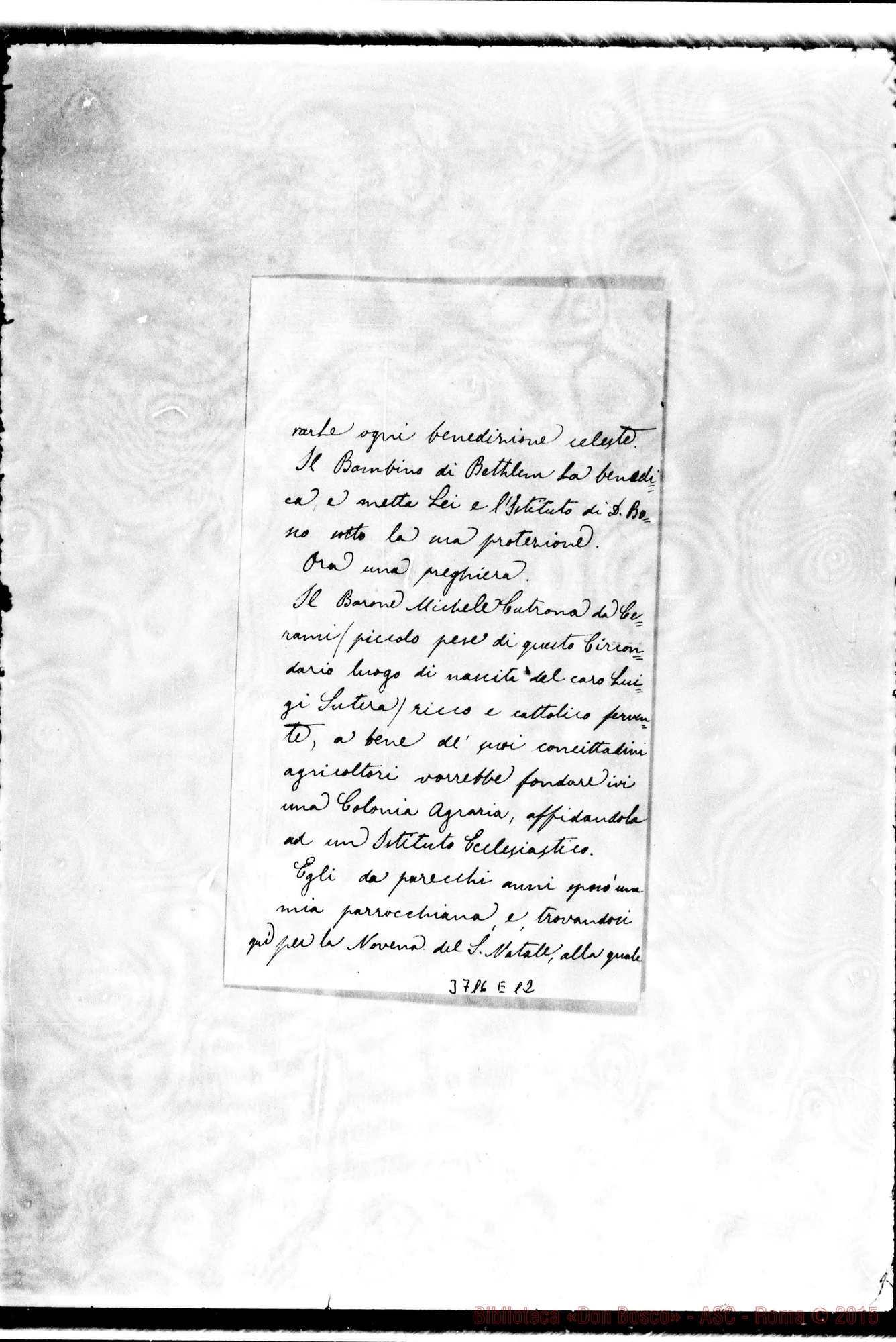 Fotogramma E 12 — « « Agira, 23-12-1897 Autogr. Rua