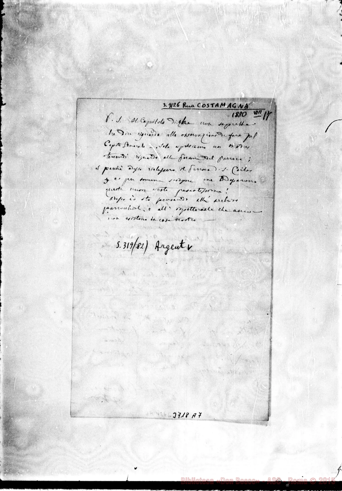 Fotogramma A 7 — « « Almagro, 17-08-1880 Autogr. Rua