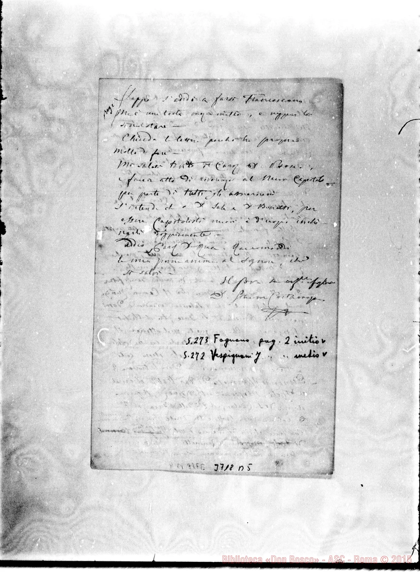 Fotogramma B 5 — « « Almagro, 16-10-1880 Autogr. Rua