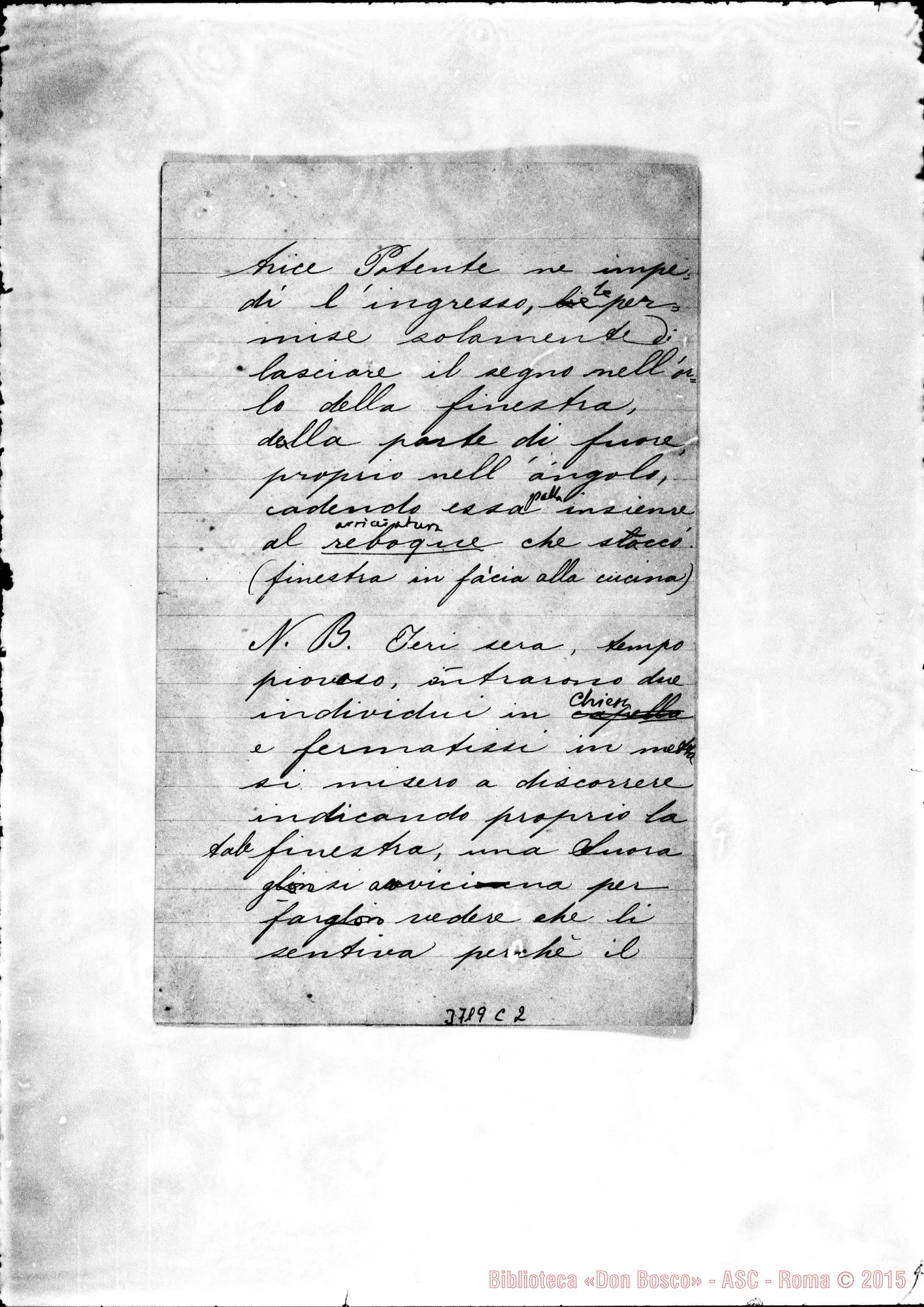 Fotogramma C 2 — « « Almagro, 25-03-1893 All. lett. delle FMA Rua