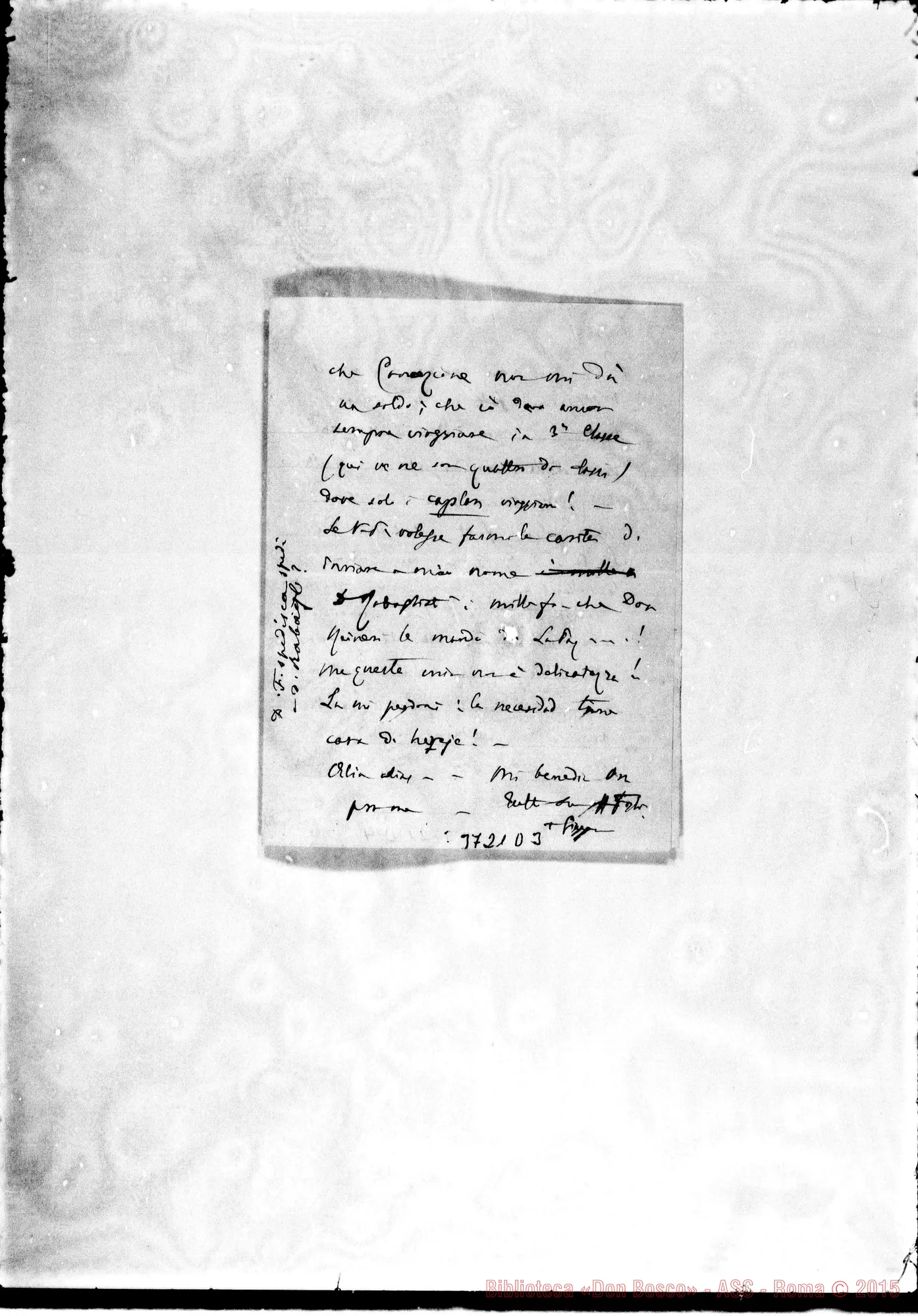 Fotogramma D 3 — « « Santiago, 4-07-1901 Autogr. Rua