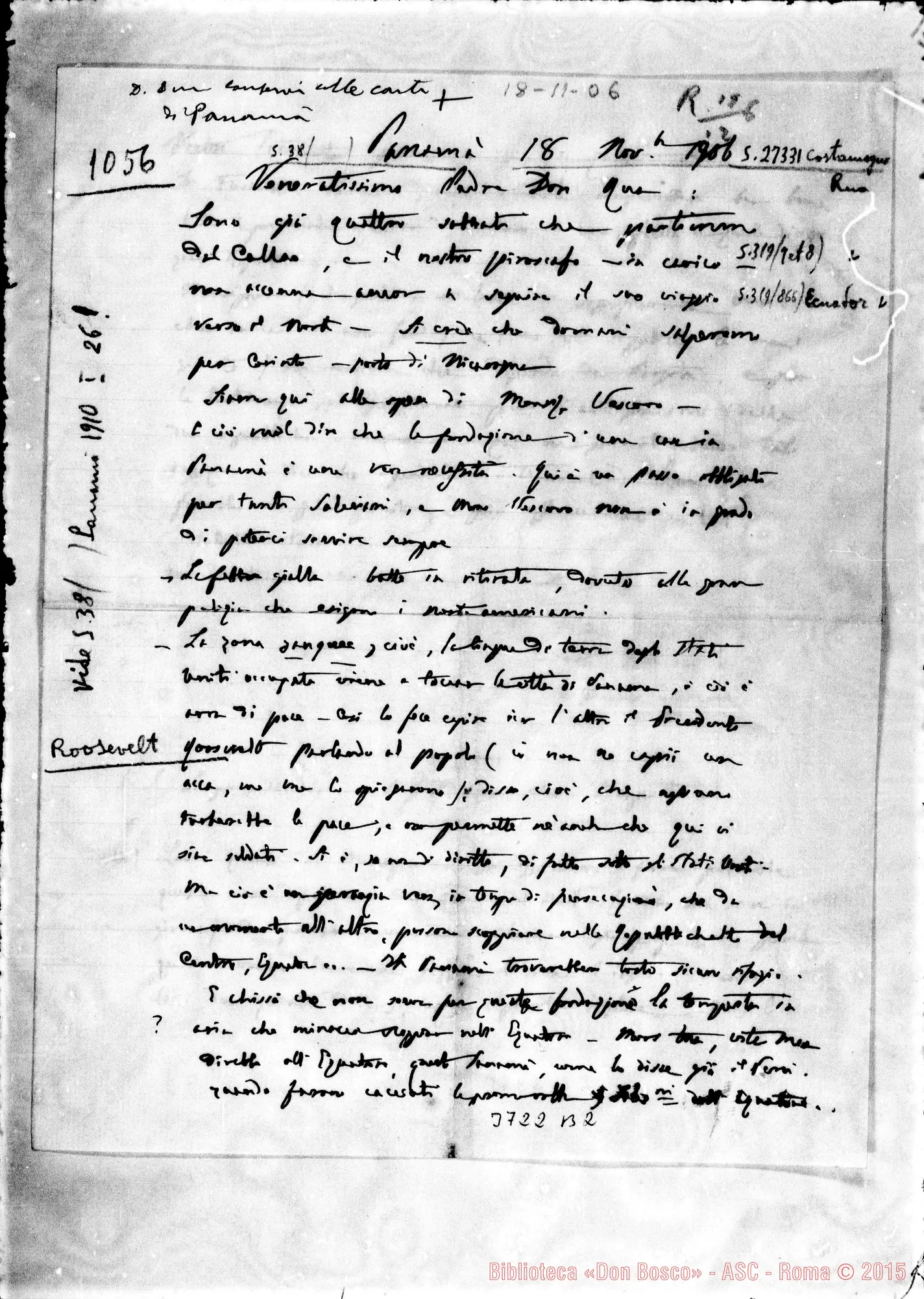 Fotogramma B 2 — « « Panamá, 18-11-1906 Autogr. Rua