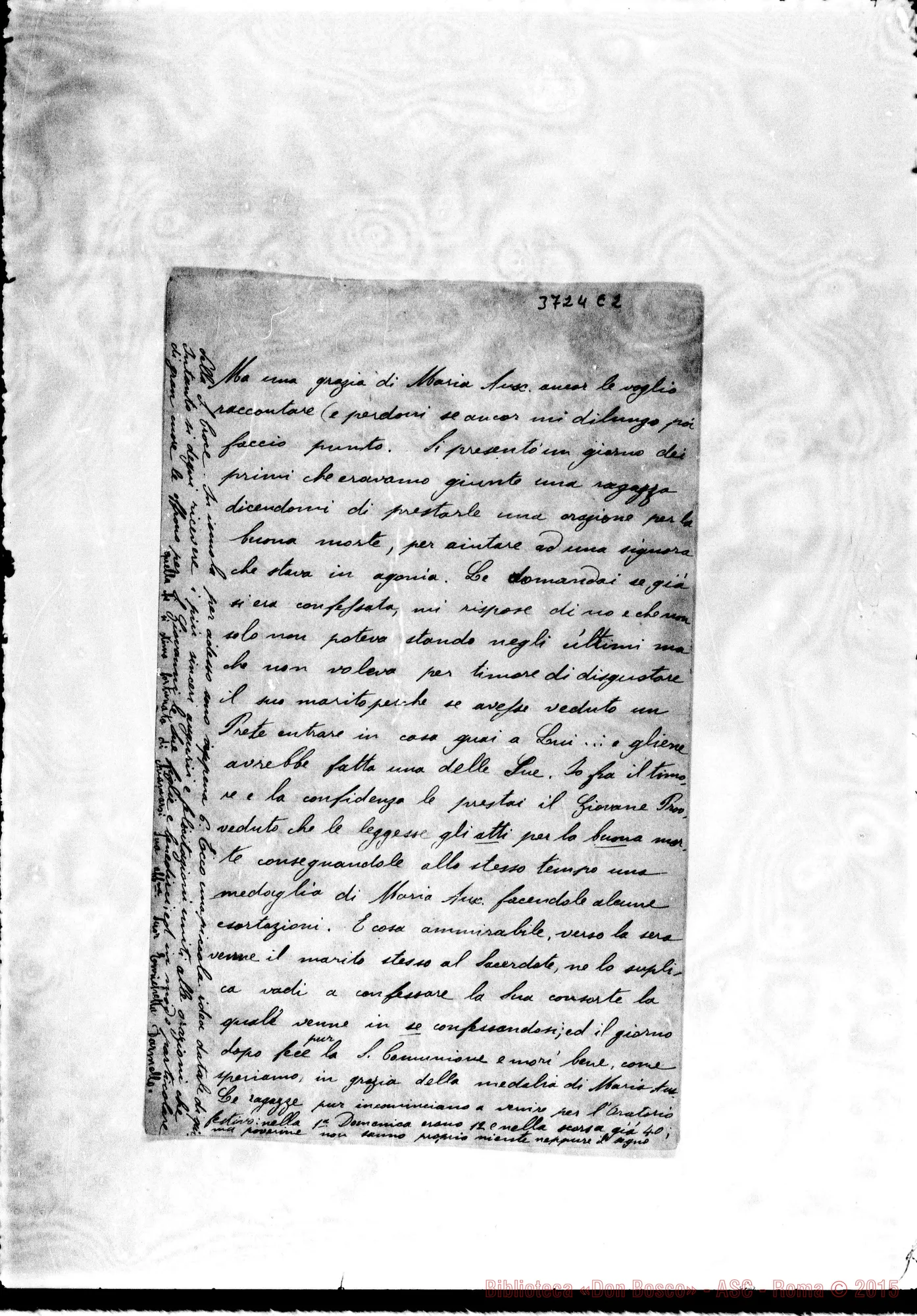 Fotogramma E 2 — Darmello Enrichetta, FMA Mendoza, 23-05-1895 Autogr. Rua