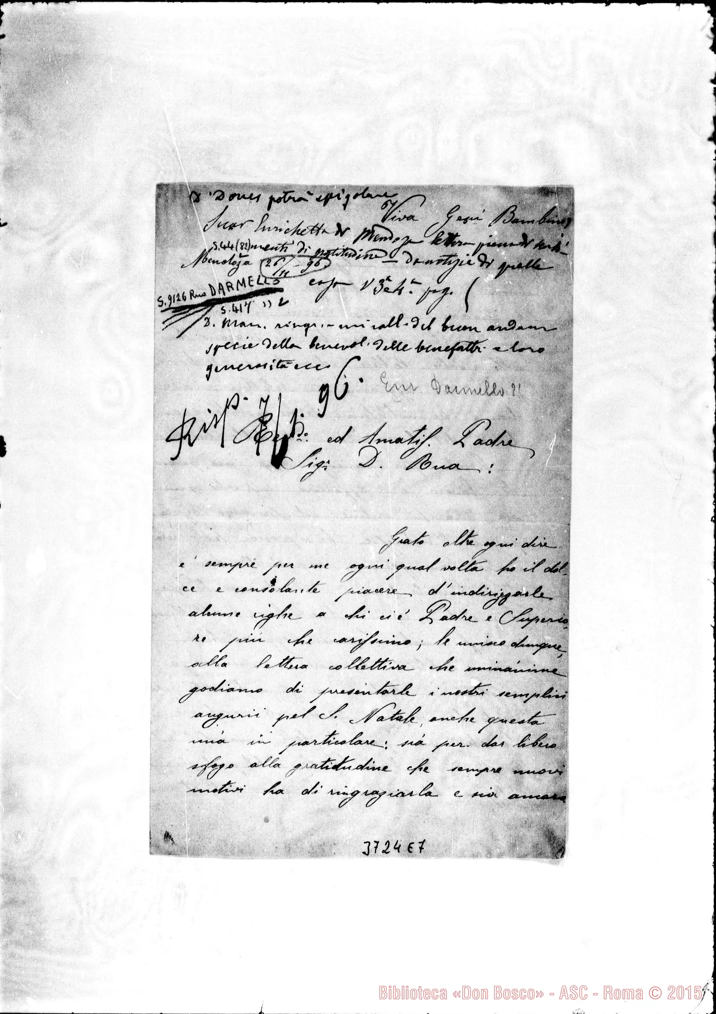 Fotogramma E 7 — « « Mendoza, 26-11-1896 Autogr. Rua