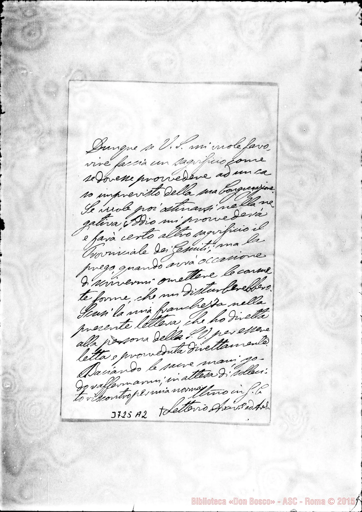 Fotogramma A 2 — D’Arrigo Ramandini Letterio, vesc. di Messina, 7-11-1905