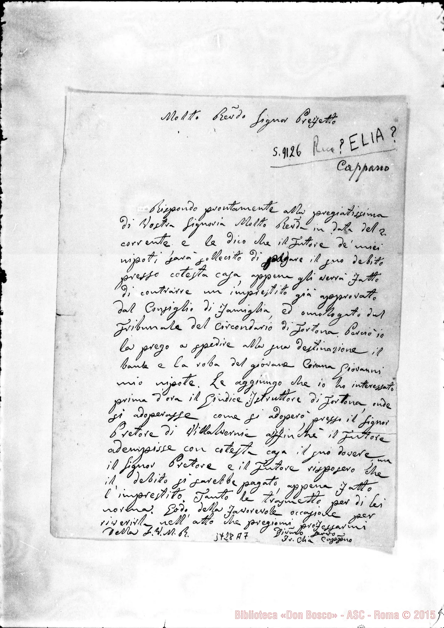 Fotogramma A 7 — Elia Cappano, frate s.l. s.d.