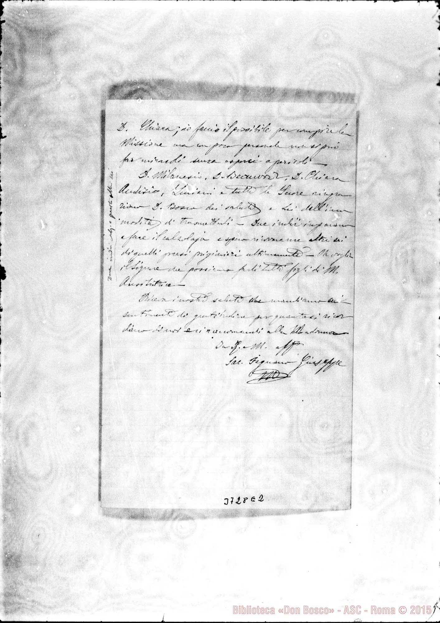Fotogramma E 2 — « « Patagones, 10-03-1883 Autogr. Rua
