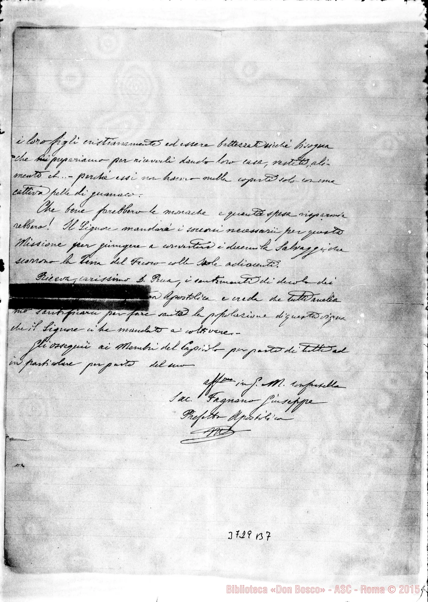 Fotogramma B 7 — « '' Puntarenas, 10-03-1888 Autogr. Rua