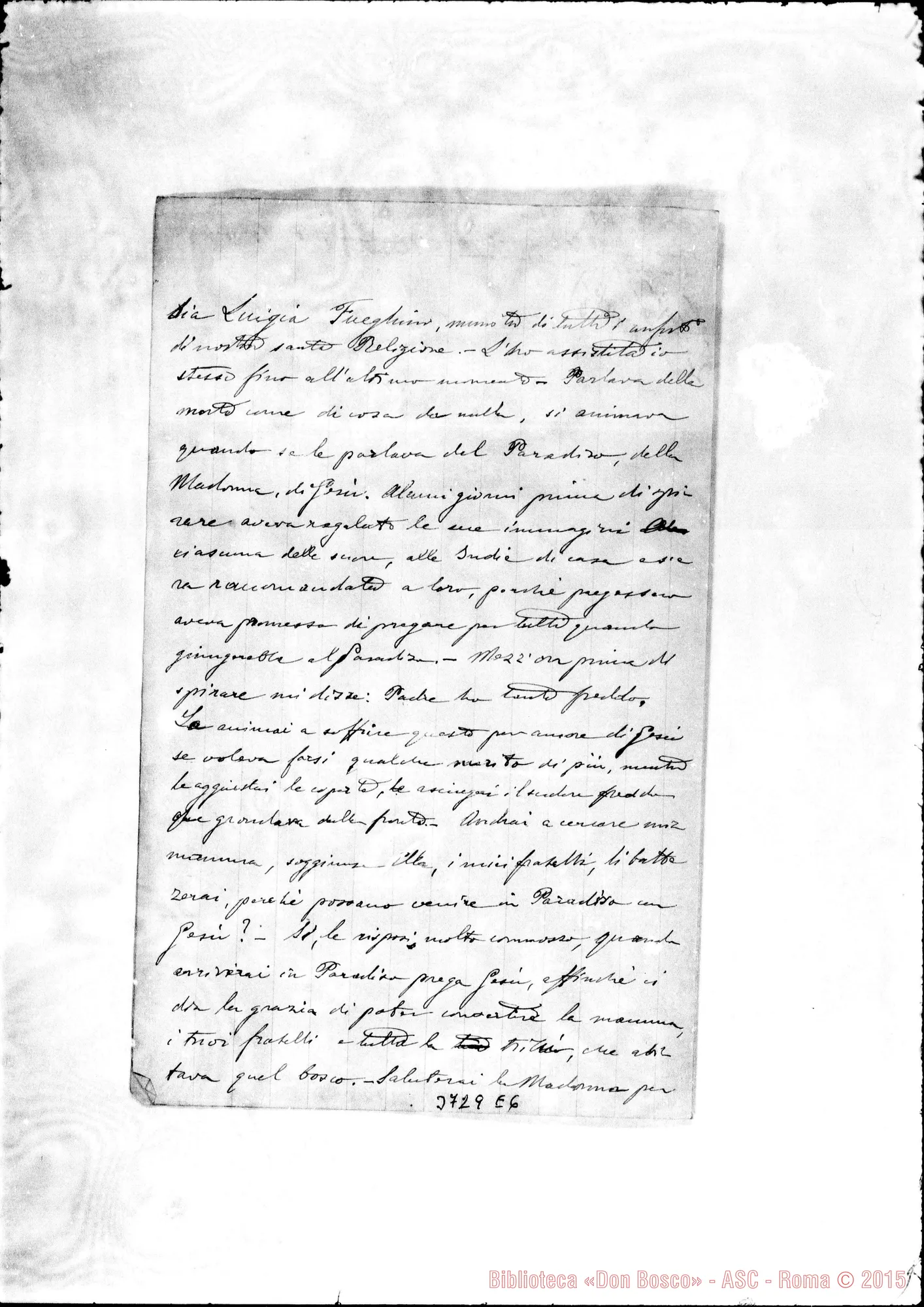 Fotogramma E 6 — « « Puntarenas, 25-01-1889 Autogr. Rua