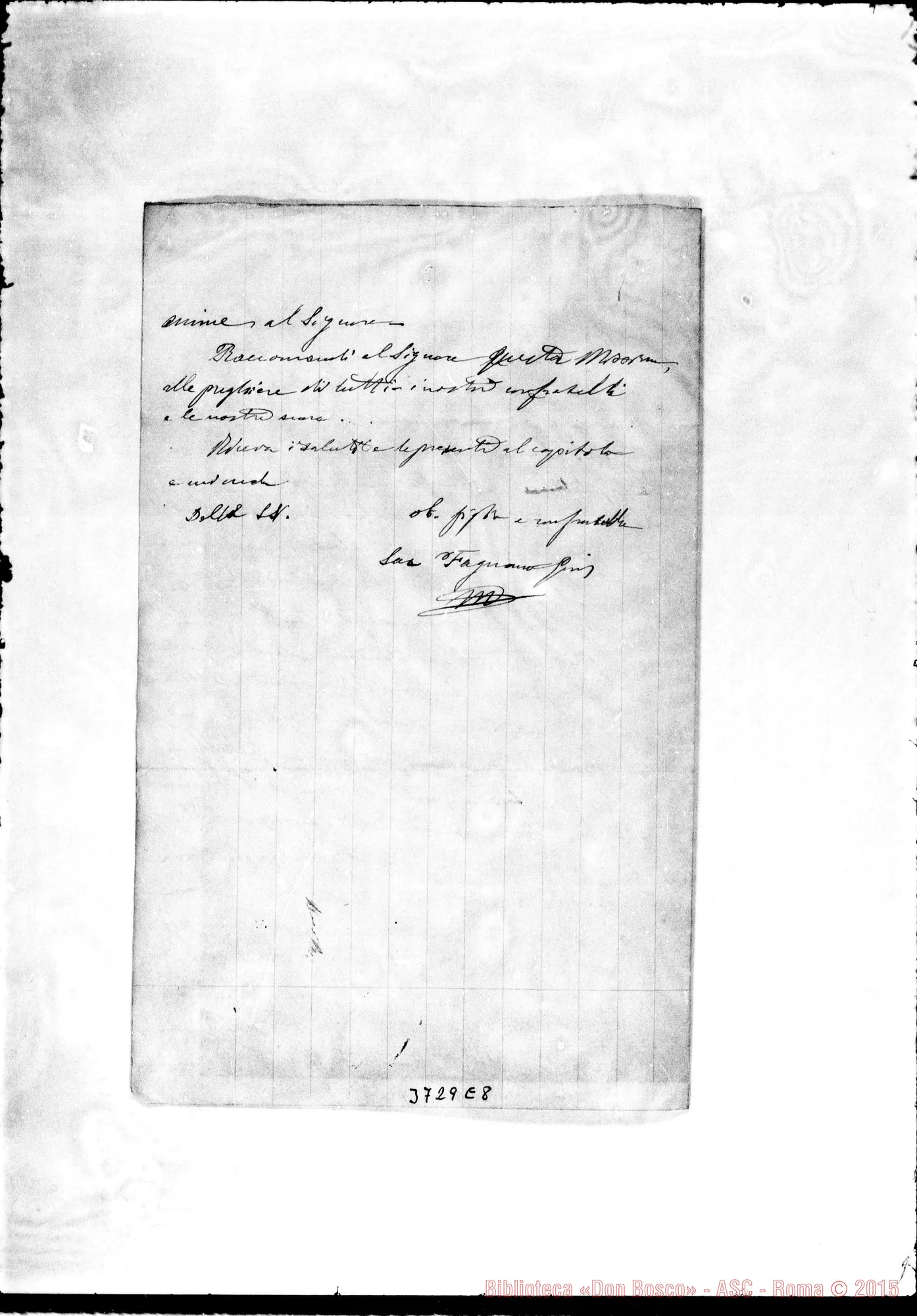 Fotogramma E 8 — « « Puntarenas, 25-01-1889 Autogr. Rua