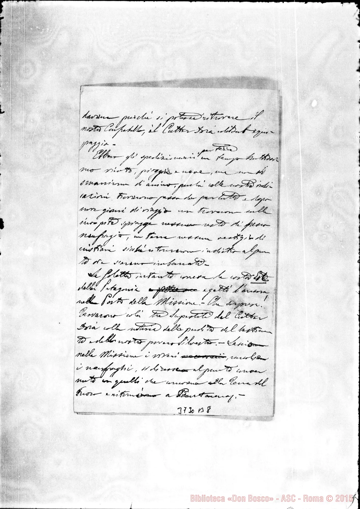 Fotogramma B 8 — « « Puntarenas, 4-11-1889 Autogr Rua