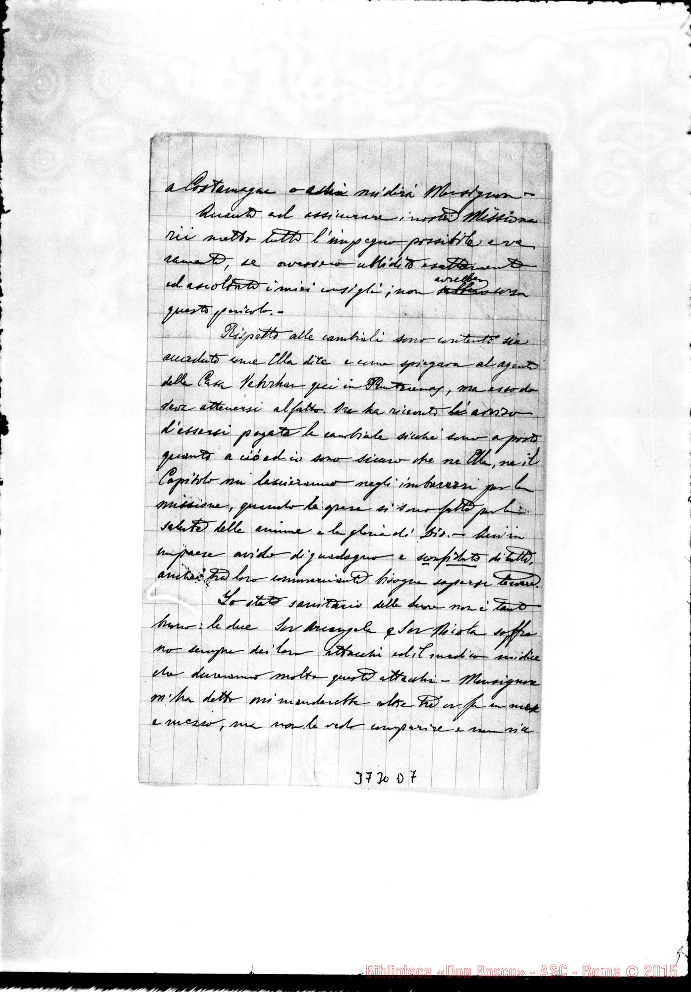 Fotogramma D 7 — « « Puntarenas, 14-01-1890 Autogr. Rua
