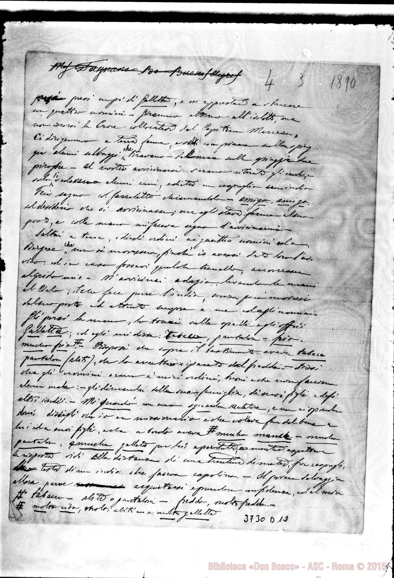 Fotogramma D 12 — « « Puntarenas, 4-03-1890 Autogr. Rua