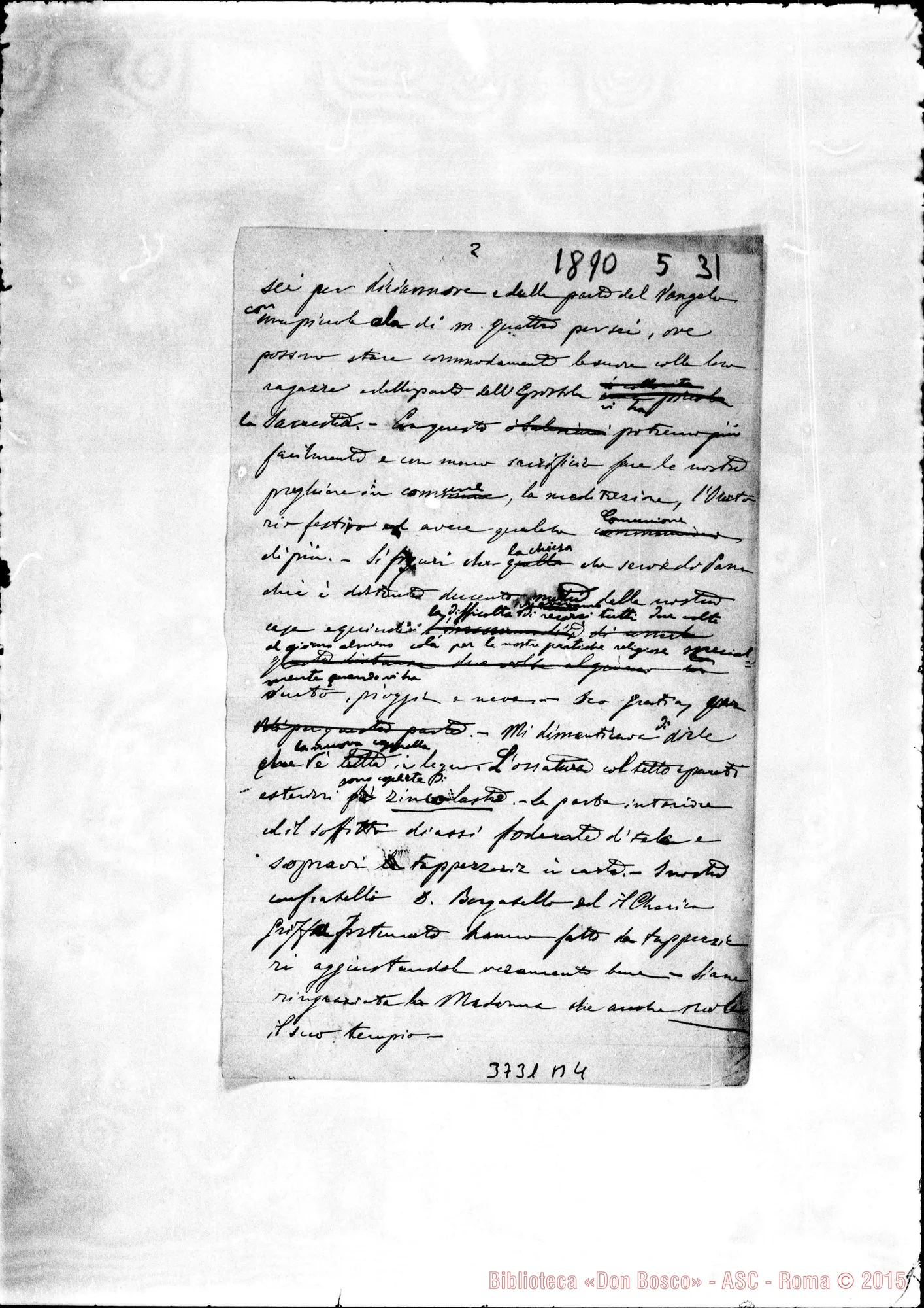 Fotogramma B 4 — « « Puntarenas, 31-05-1890 Autogr. Rua