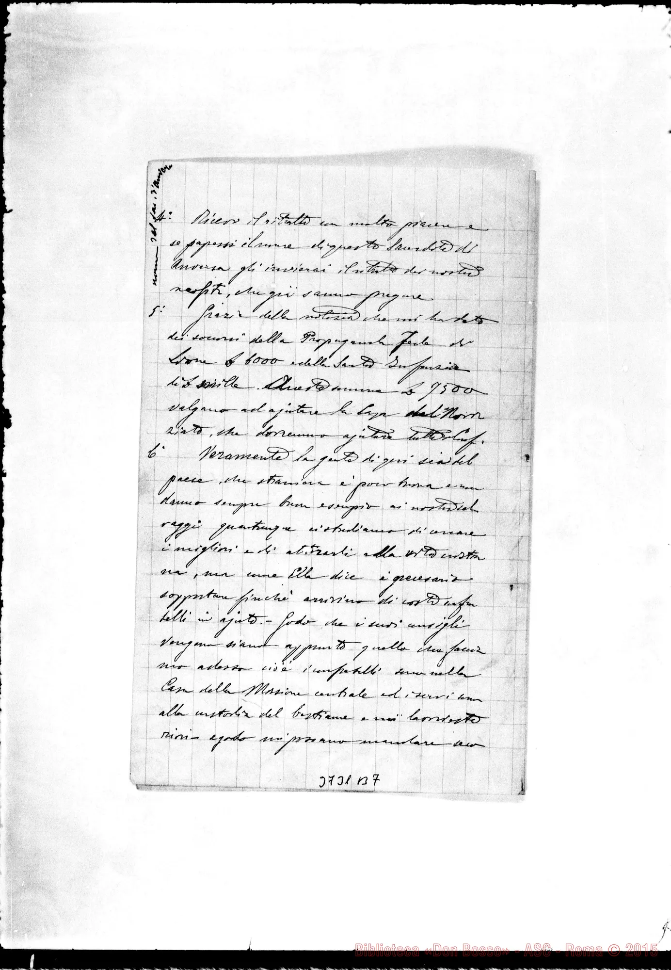 Fotogramma B 7 — « « Puntarenas, 17-11-1890 Autogr. Rua