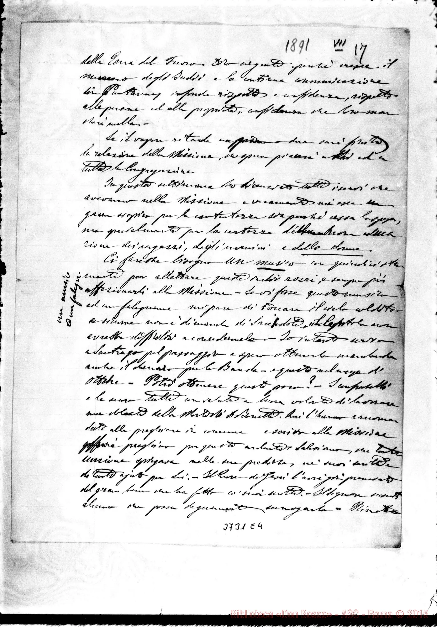 Fotogramma E 4 — « « Puntarenas, 17-07-1891 Autogr. Rua