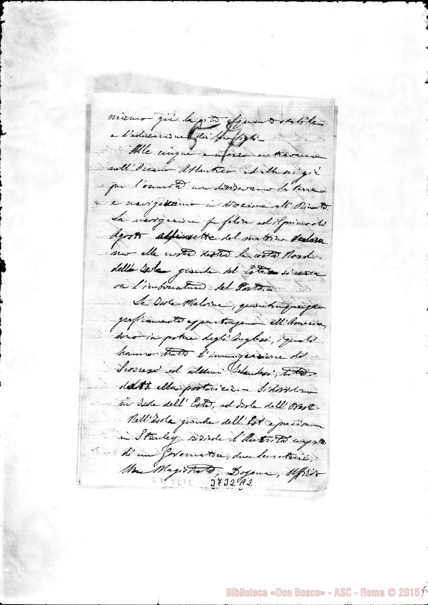 Fotogramma A 2 — « « Puntarenas, 15-09-1891 Autogr. Rua