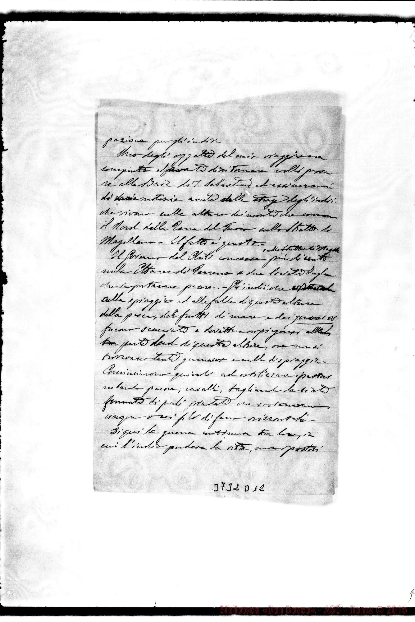 Fotogramma D 12 — « « Puntarenas, 17-03-1893 Con trascrizione