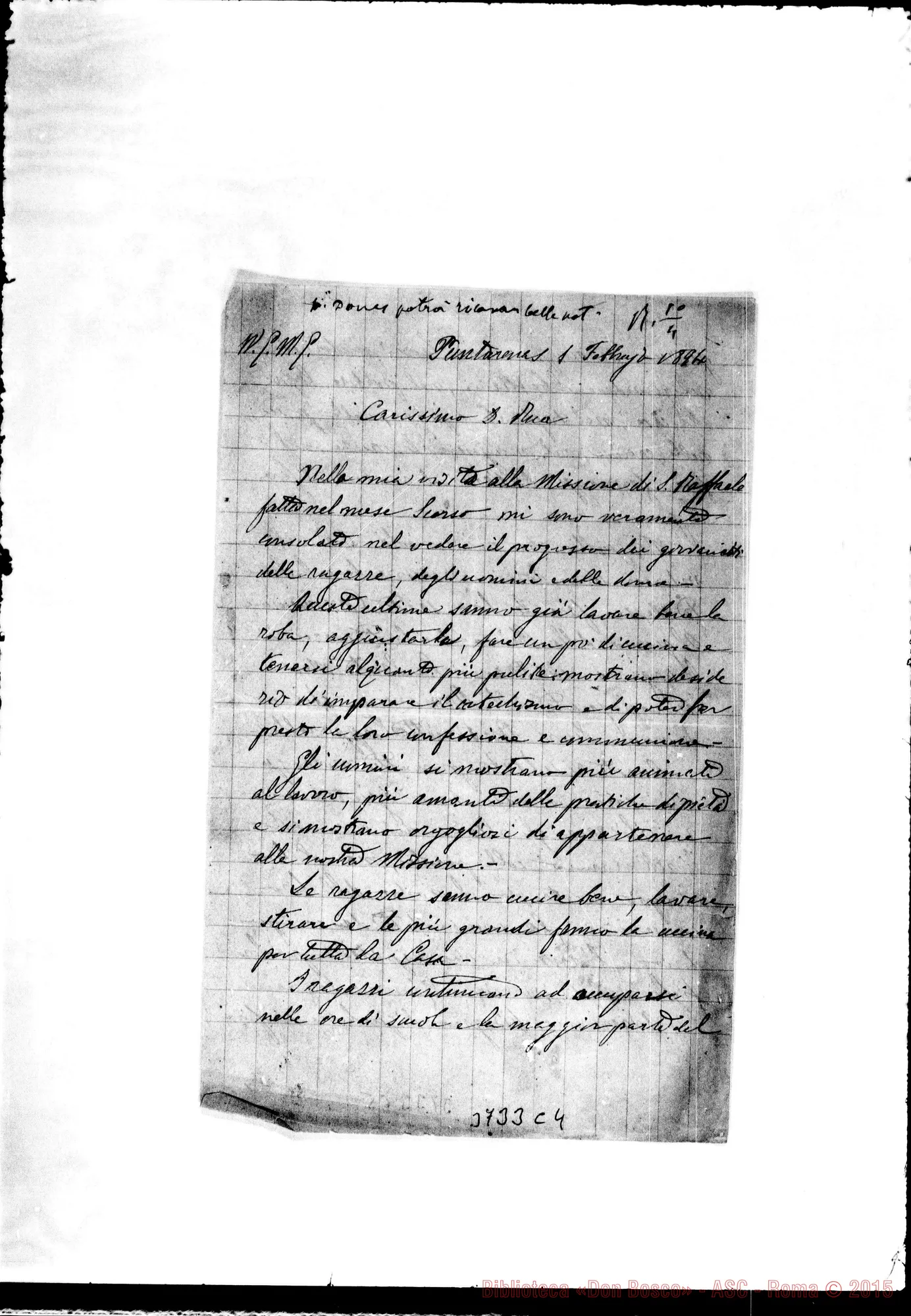 Fotogramma C 4 — « n Puntarenas, 1-02-1894 Autogr Rua
