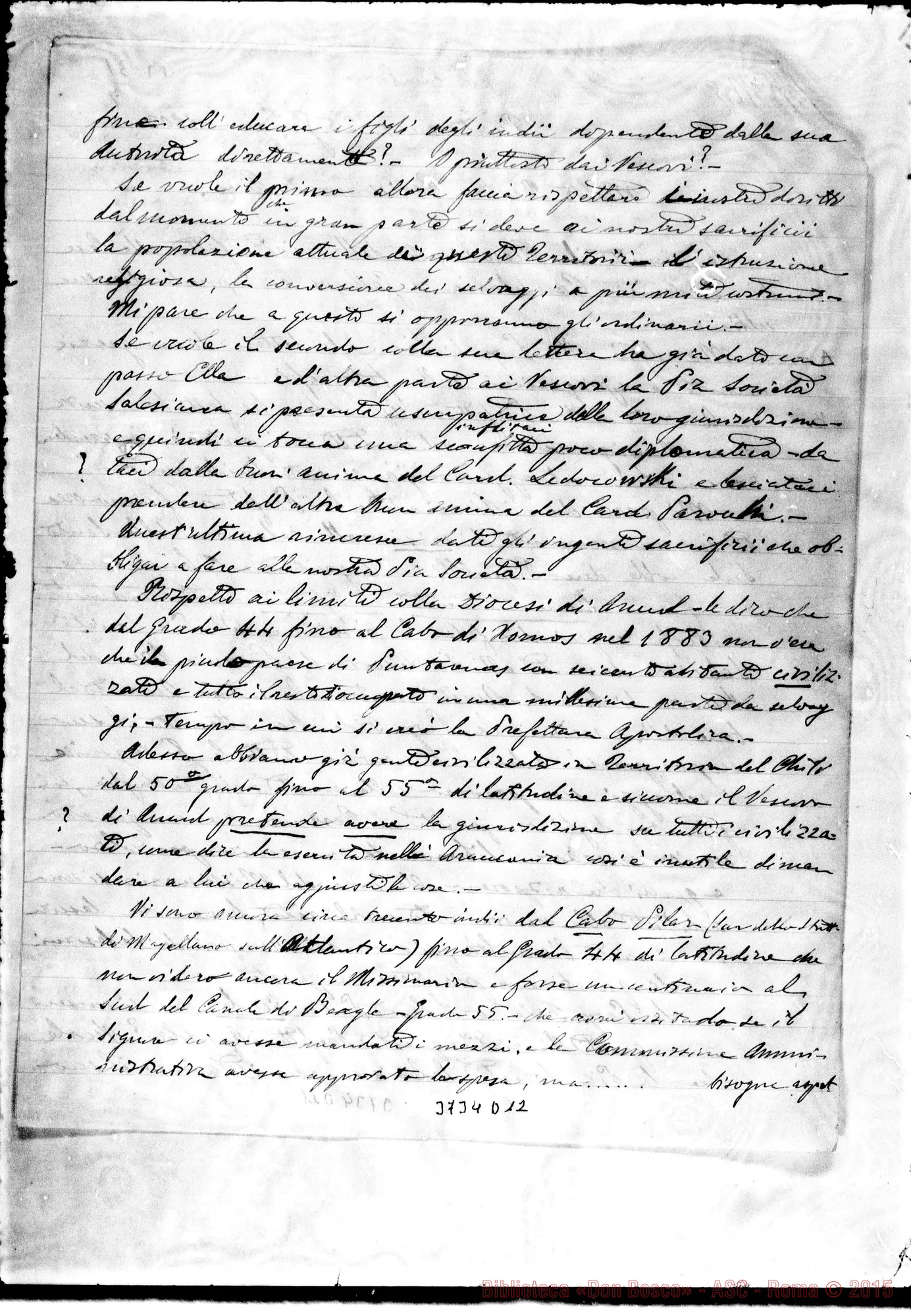 Fotogramma D 12 — « « Puntarenas, 25-06-1903 Autogr. Rua