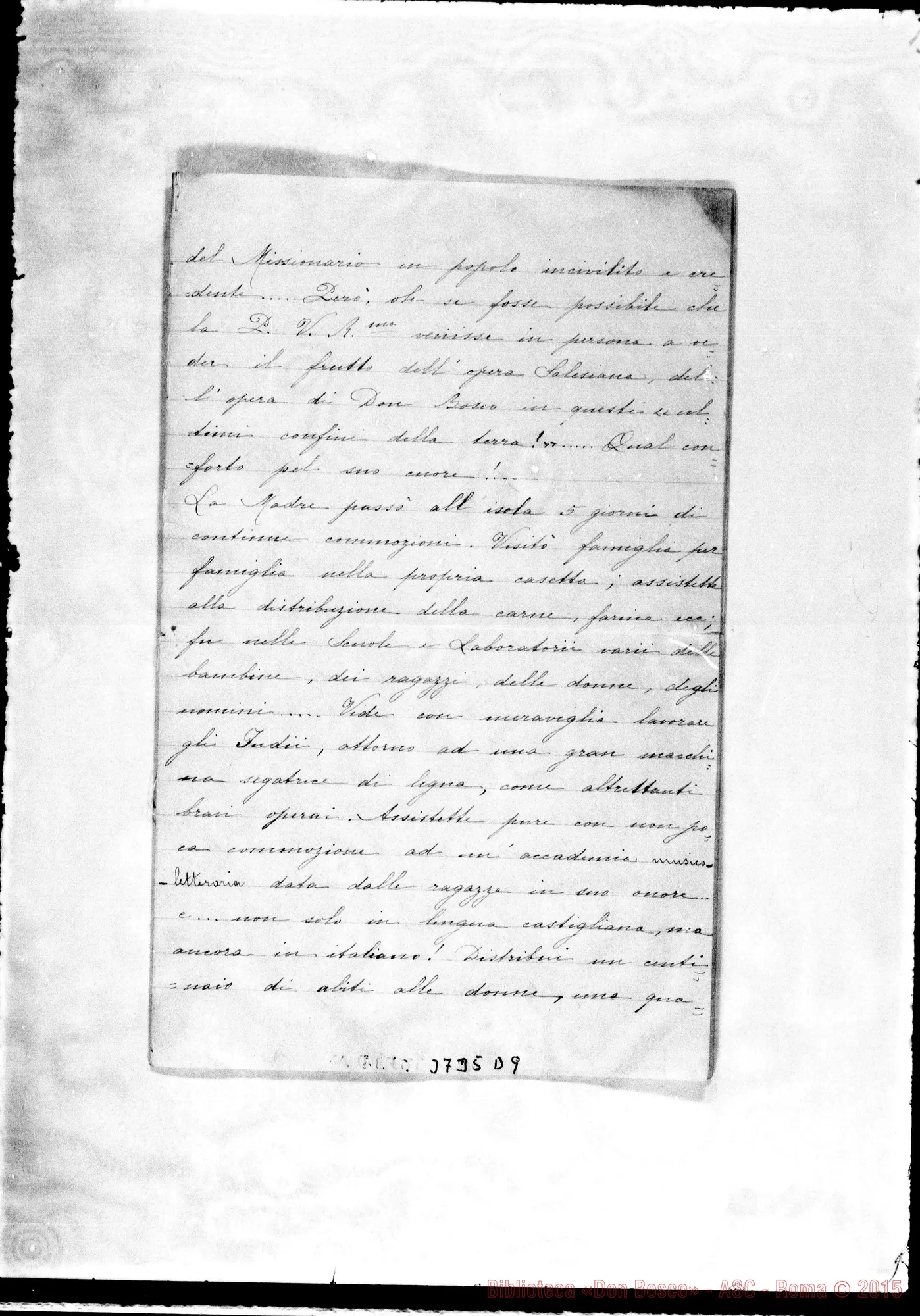 Fotogramma D 9 — Felicina, FMA Puntarenas, 9-07-1896 Autogr. Rua