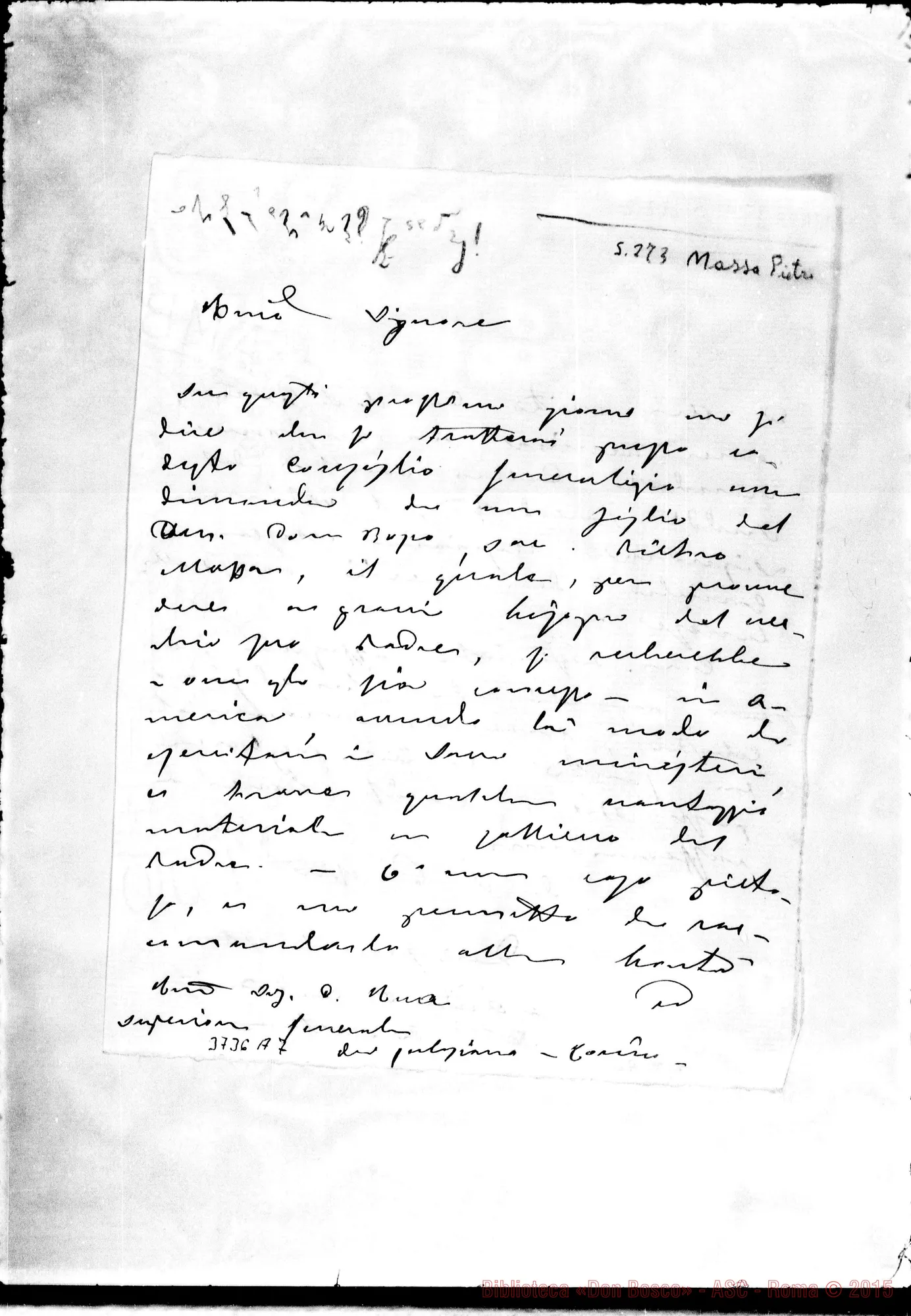 Fotogramma A 7 — Ferrari Andrea, card, arciv. Milano, s.d.