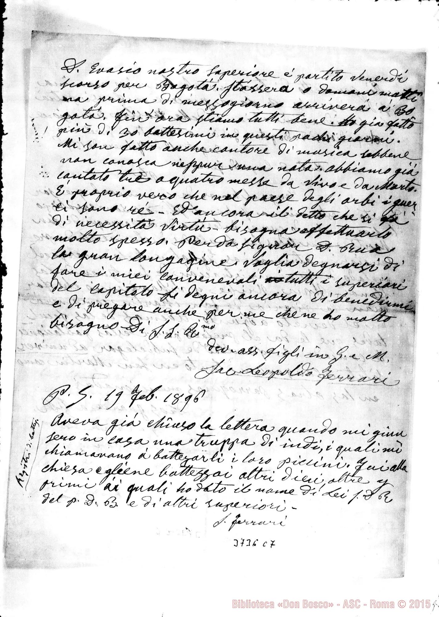Fotogramma C 7 — « « San Martin, 18-02-1896 Autogr. Rua