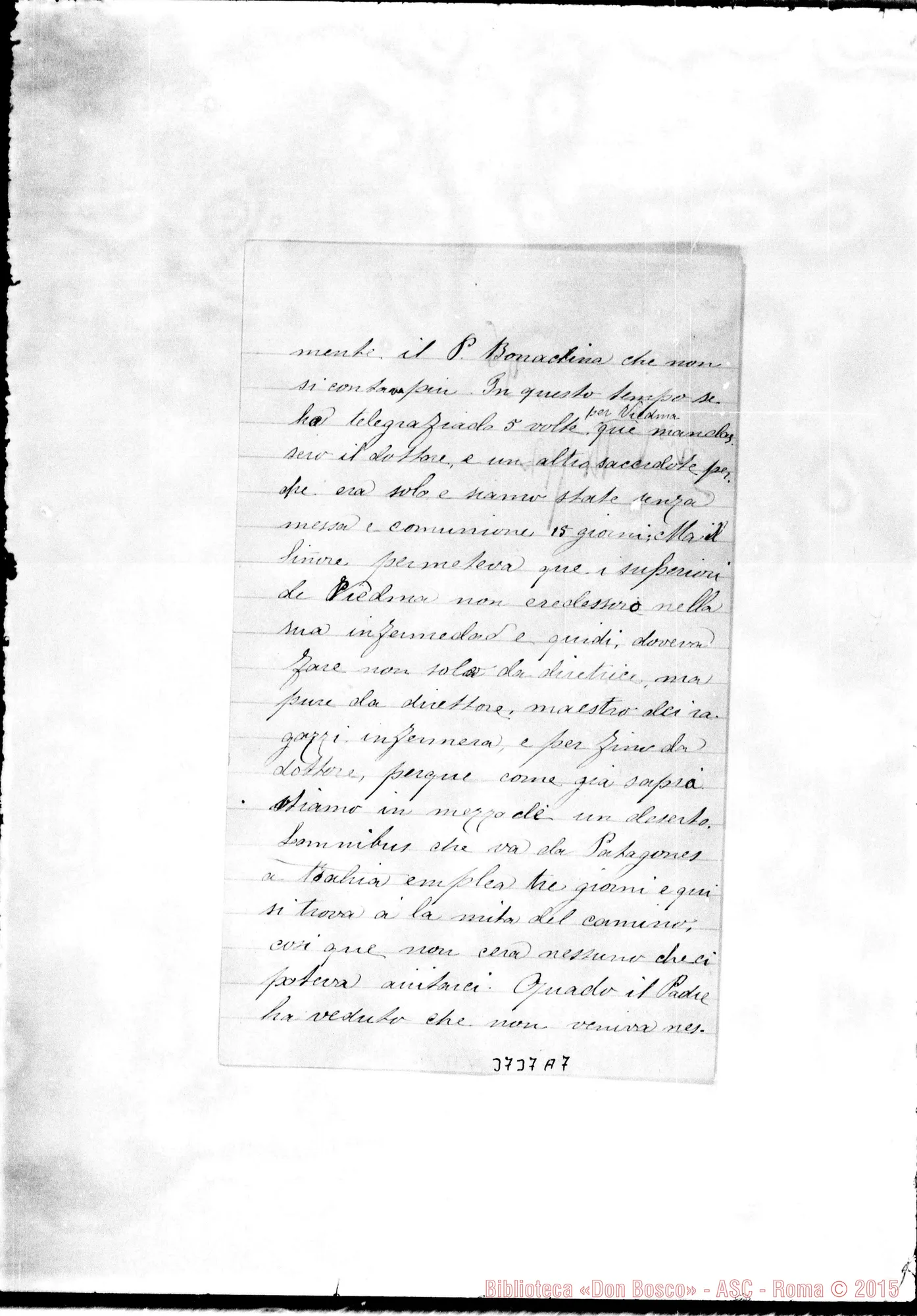 Fotogramma A 7 — Ferrerò Luisa, FMA Fortín Mere., 25-10-1896 Autogr. Rua
