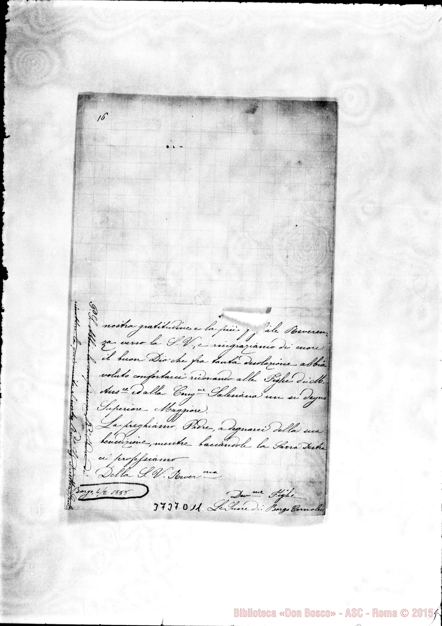 Fotogramma D 11 — Figlie di M. Ausiliatrice B. Cornalese, 4-02-1888