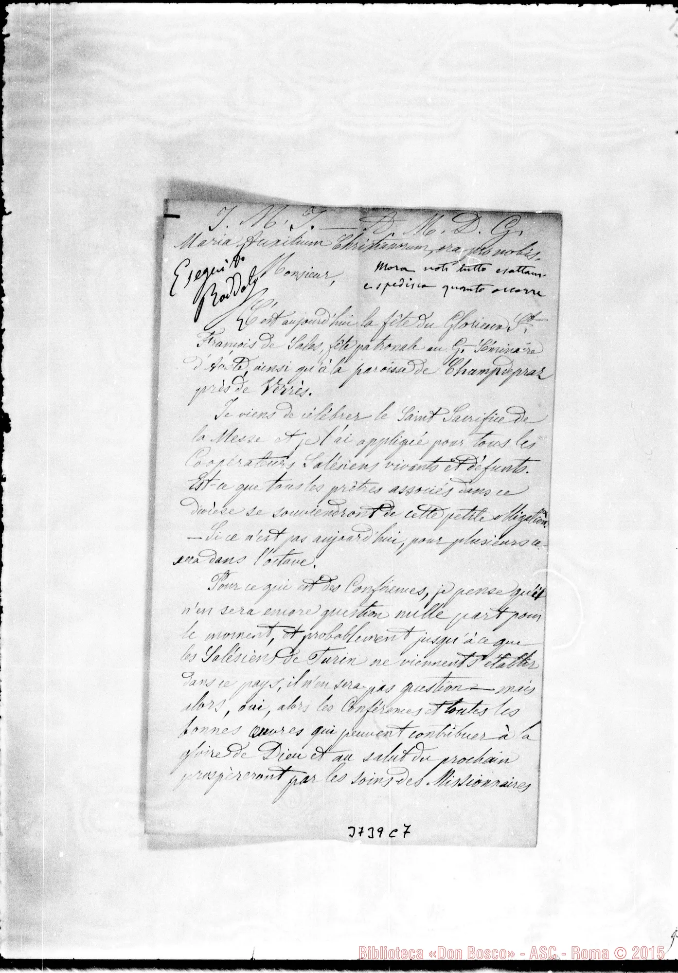 Fotogramma C 7 — Foy Innocent, sac. s.l. s.d. Autogr. Rua