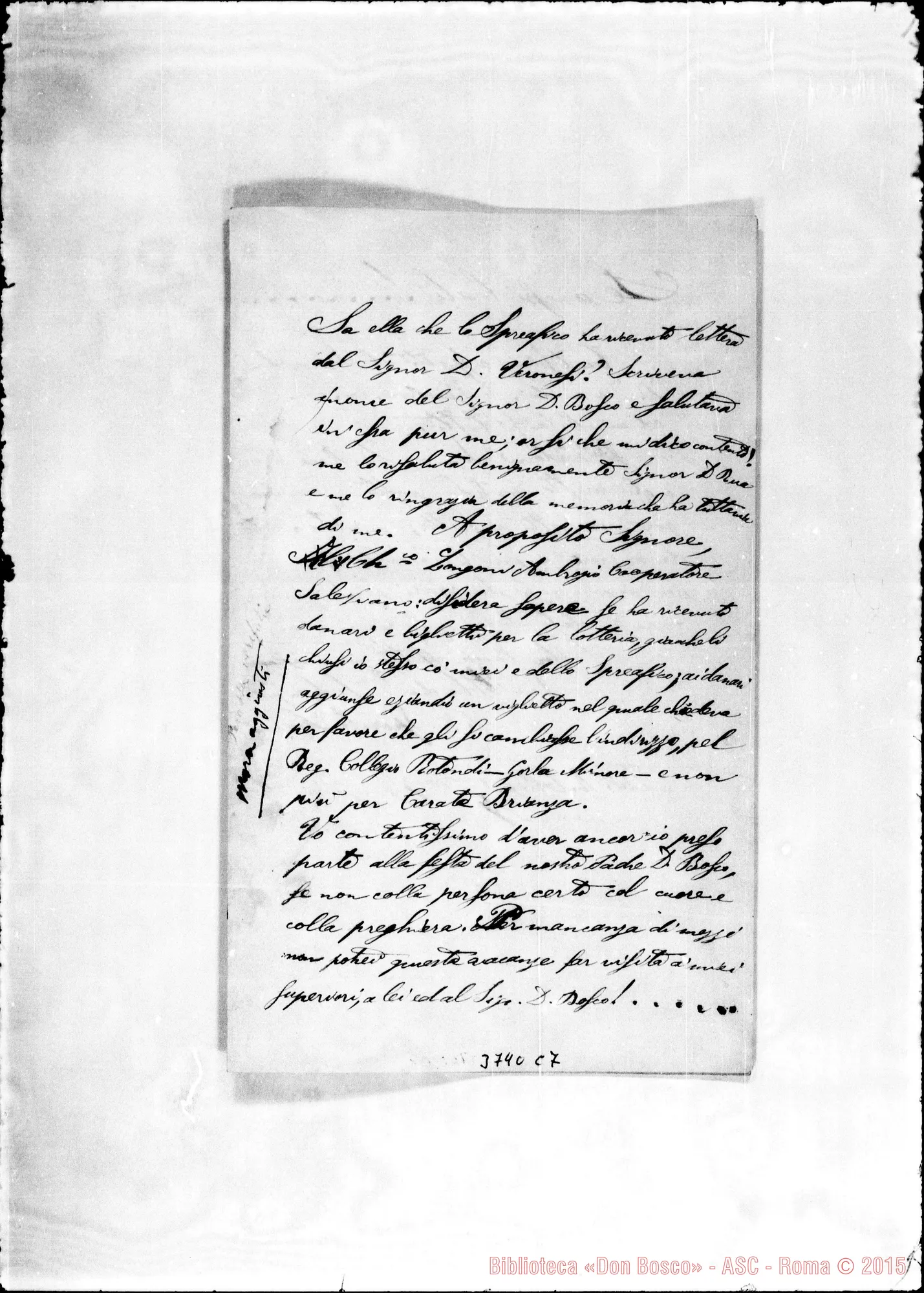 Fotogramma C 7 — Franchi Spirito, ch. Gorla Minore, 1-09-1879 Autogr. Rua